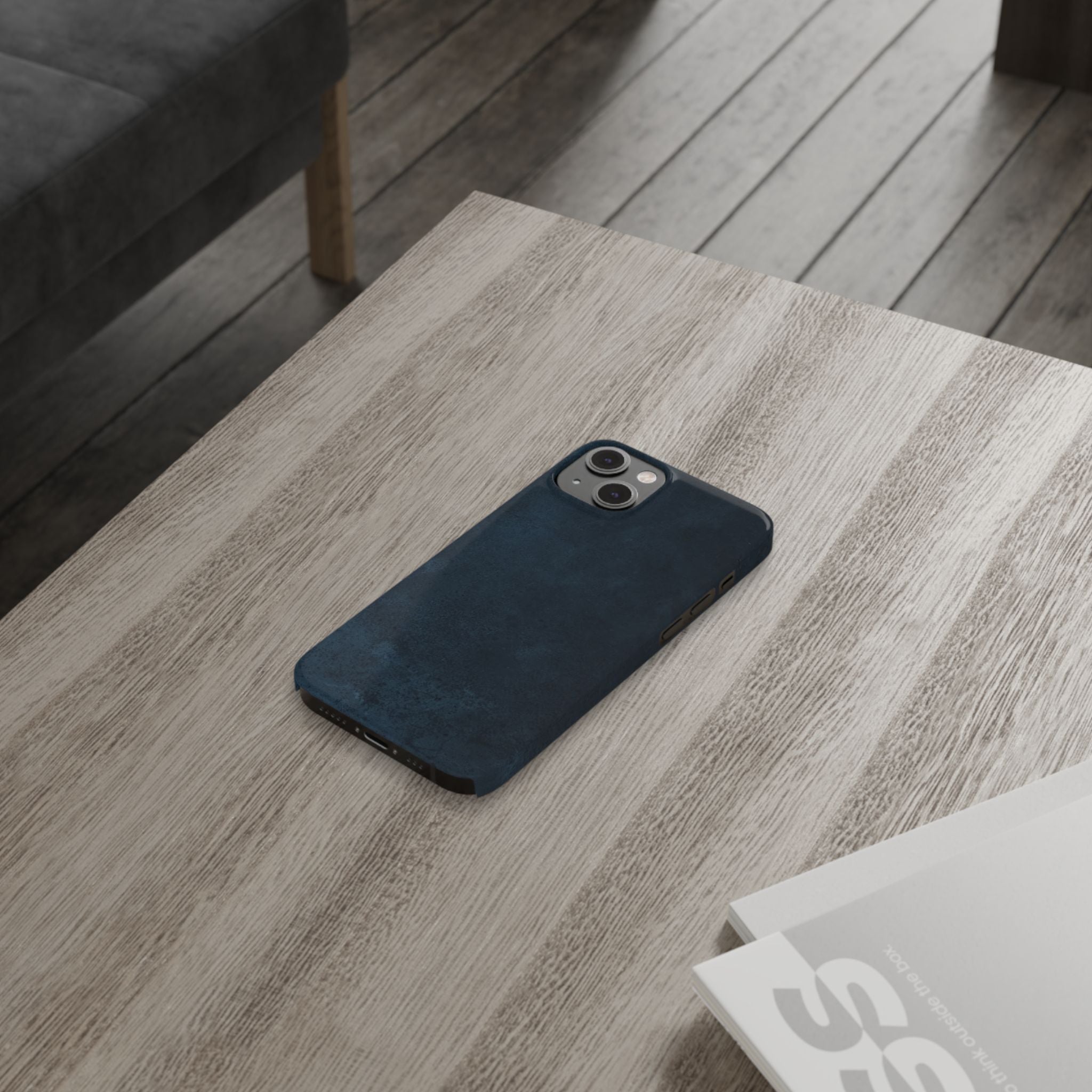 iPhone Cases, Elegant Navy Slim Phone Case | Minimalist Design, Gift for Her, Phone Accessories, Modern Decor, Trendy Tech Gear