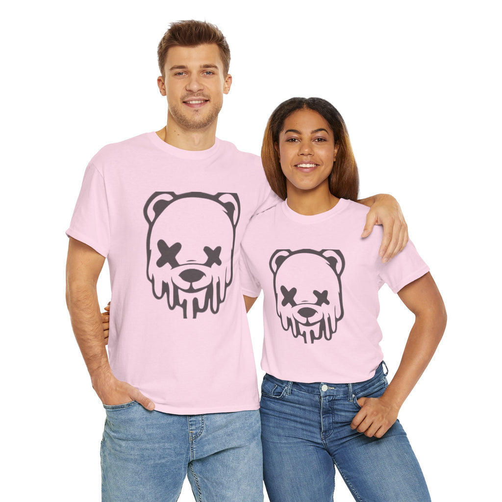 T-Shirt, Melting Bear Unisex Heavy Cotton Tee, Funny Graphic Tee, Casual Wear, Streetwear T-Shirt, Gift for Animal Lovers