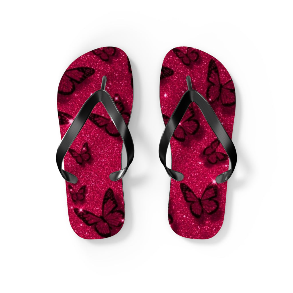 Flip Flops, Sparkly Butterfly Flip Flops | Summer Footwear, Beach Wear, Pool Party, Vacation Sandals, Cute Summer Accessories