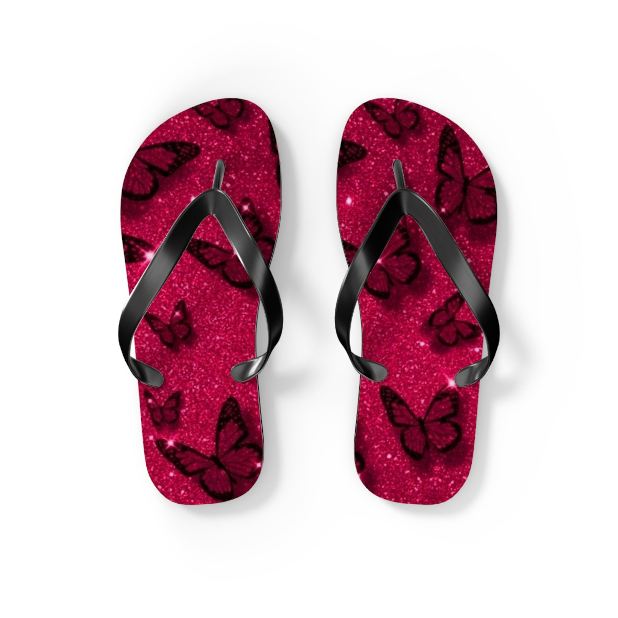 Flip Flops, Sparkly Butterfly Flip Flops | Summer Footwear, Beach Wear, Pool Party, Vacation Sandals, Cute Summer Accessories