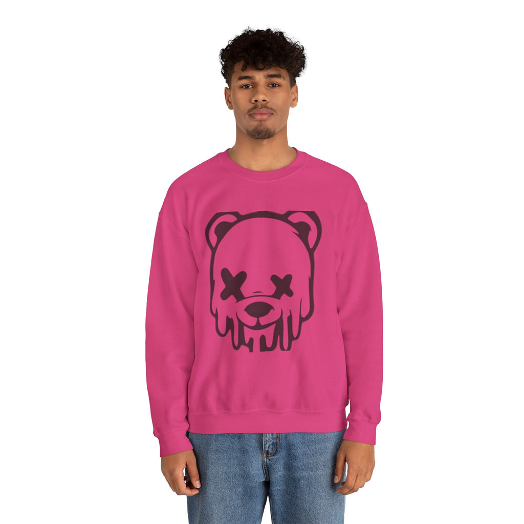 Sweatshirt, Drippy Bear Sweatshirt, Cozy Crewneck, Gift for Him/Her, Streetwear Style, Casual Lounge Wear, Perfect for Winter