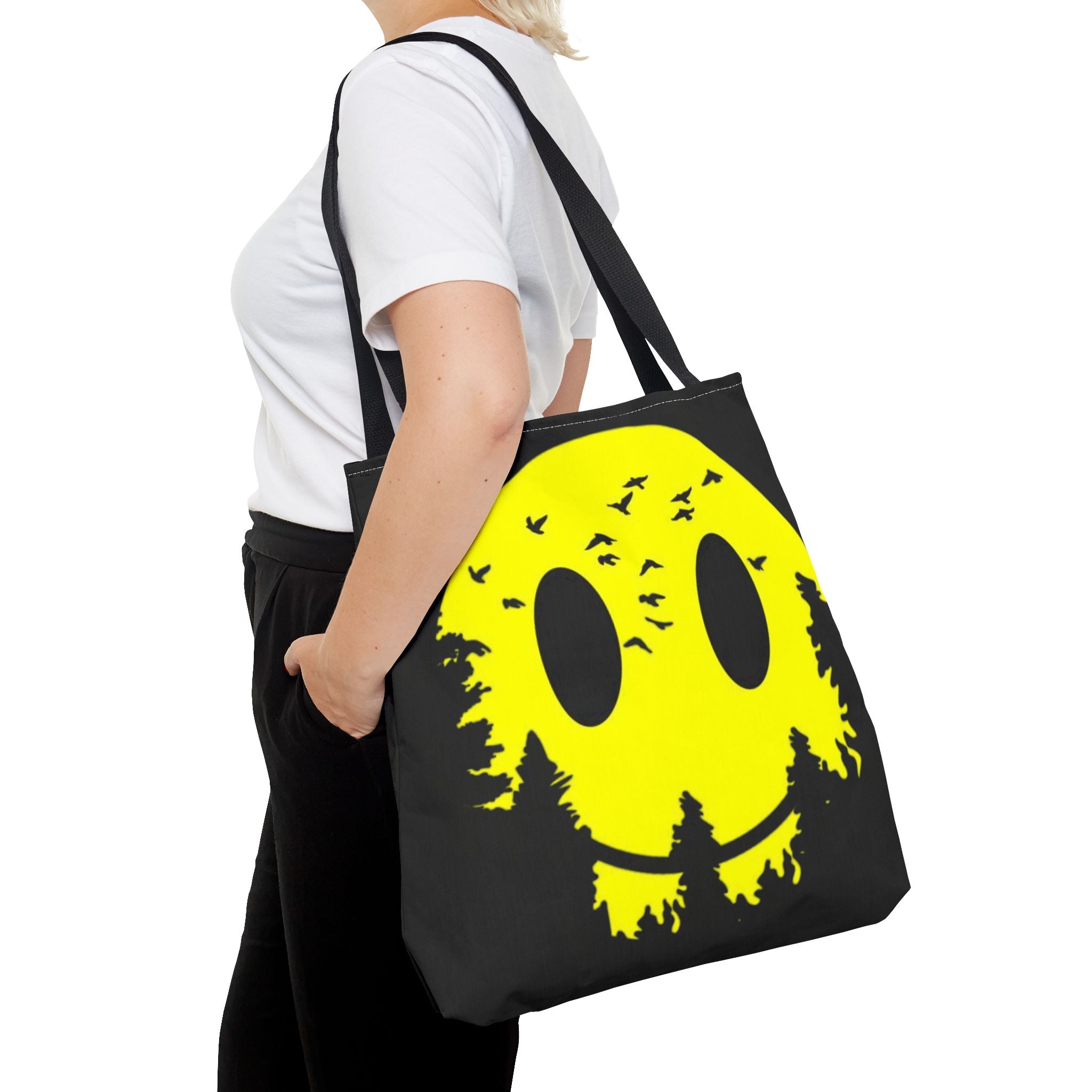 Tote Bag – Eco-Friendly, Reusable Shopping Bag, Smiley Nature Tote Bag – Eco-Friendly, Gift for Nature Lovers, Festival Tote, Casual Everyday Use