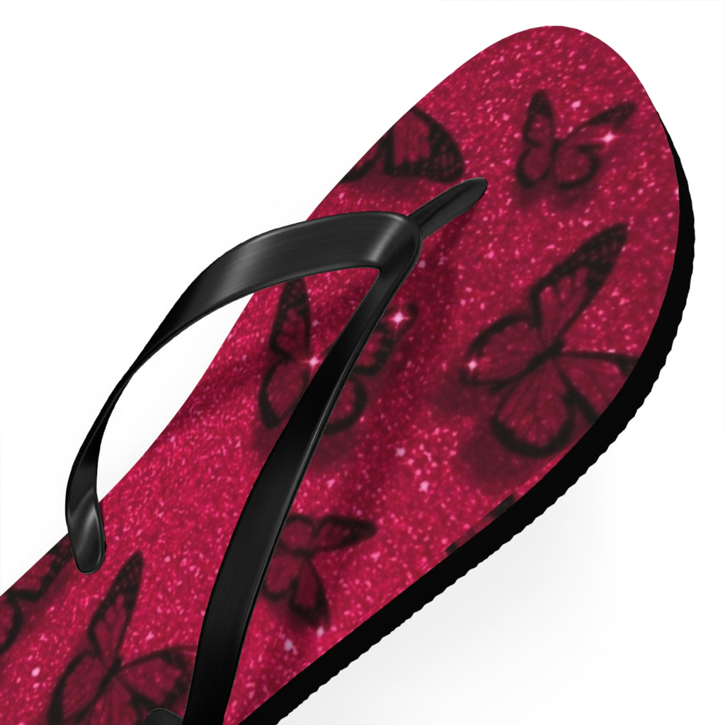 Flip Flops, Sparkly Butterfly Flip Flops | Summer Footwear, Beach Wear, Pool Party, Vacation Sandals, Cute Summer Accessories