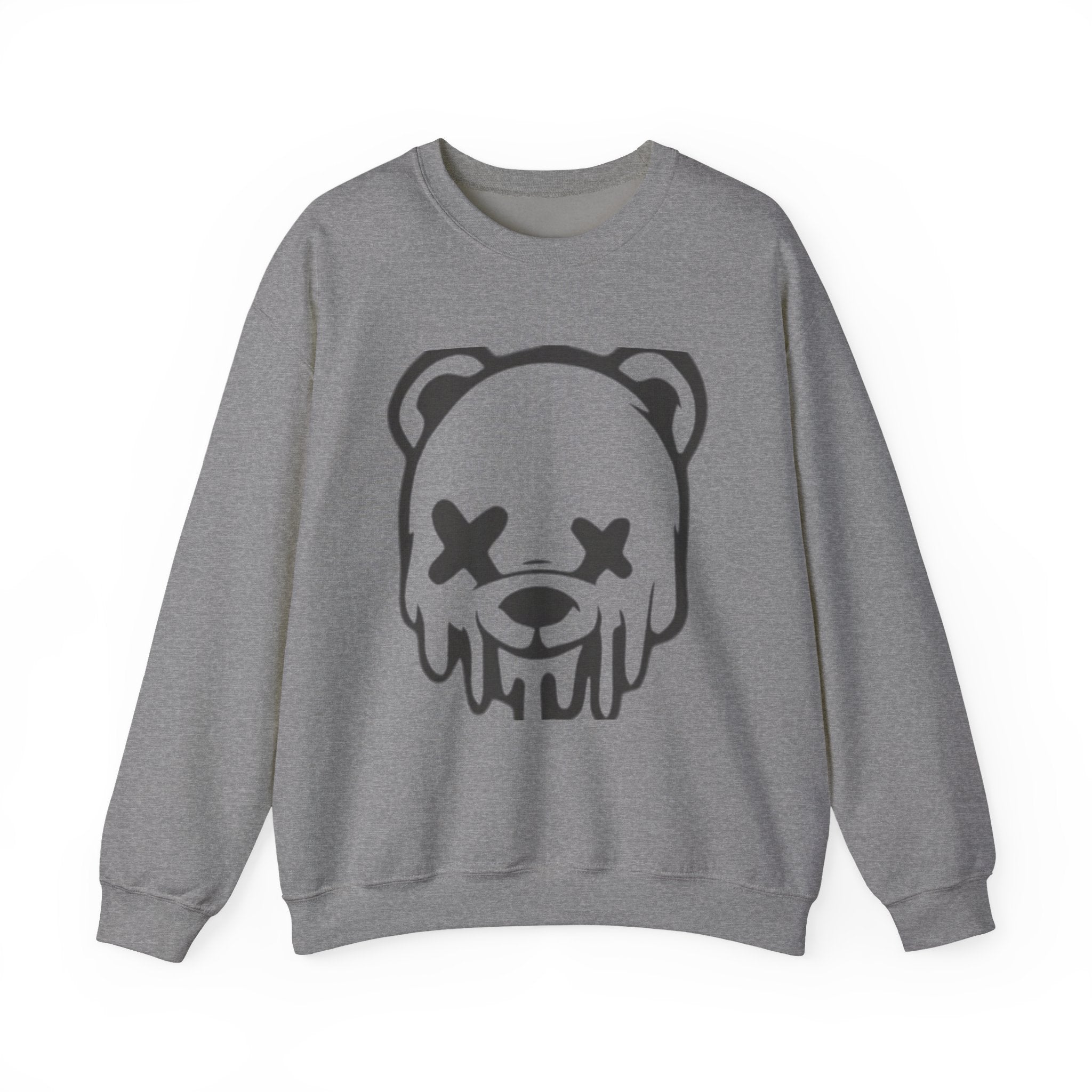 Sweatshirt, Drippy Bear Sweatshirt, Cozy Crewneck, Gift for Him/Her, Streetwear Style, Casual Lounge Wear, Perfect for Winter