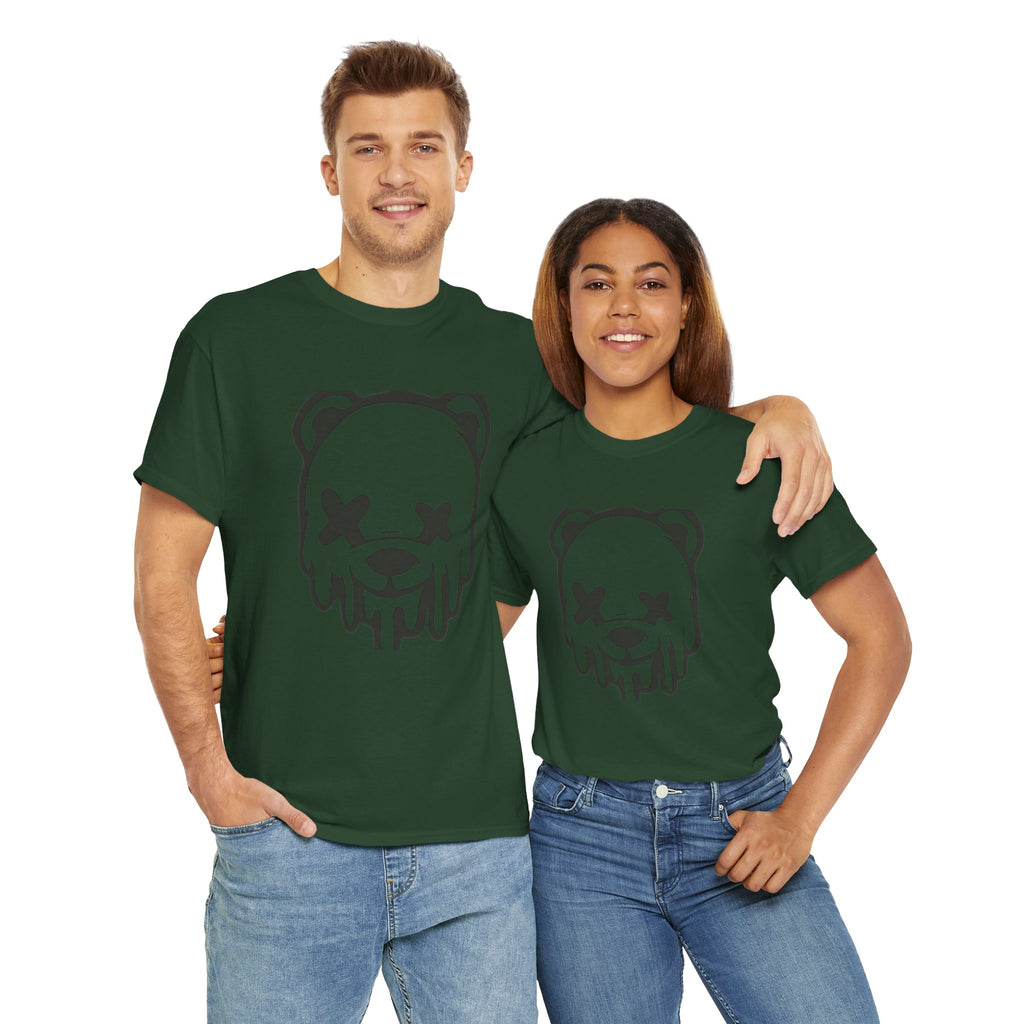 T-Shirt, Melting Bear Unisex Heavy Cotton Tee, Funny Graphic Tee, Casual Wear, Streetwear T-Shirt, Gift for Animal Lovers
