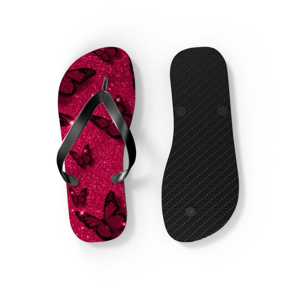Flip Flops, Sparkly Butterfly Flip Flops | Summer Footwear, Beach Wear, Pool Party, Vacation Sandals, Cute Summer Accessories