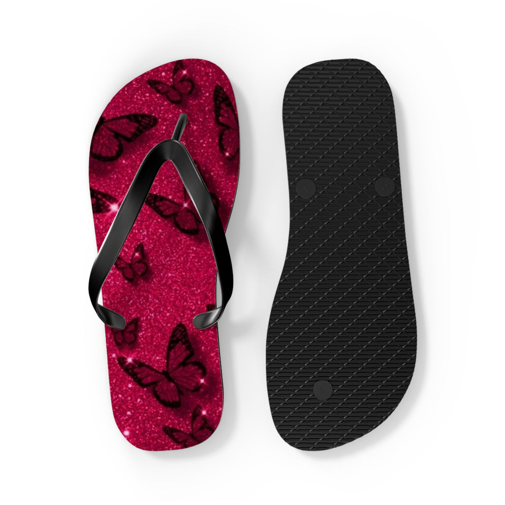 Flip Flops, Sparkly Butterfly Flip Flops | Summer Footwear, Beach Wear, Pool Party, Vacation Sandals, Cute Summer Accessories