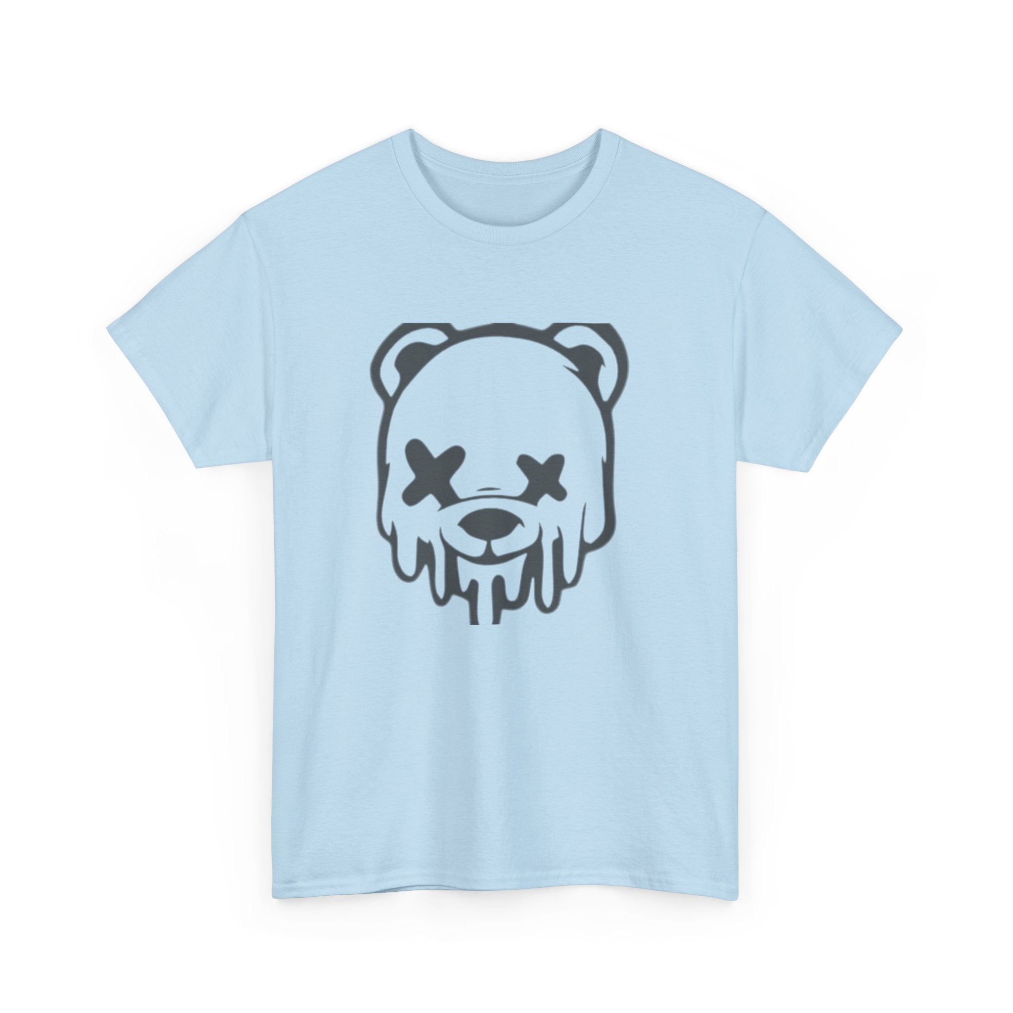 T-Shirt, Melting Bear Unisex Heavy Cotton Tee, Funny Graphic Tee, Casual Wear, Streetwear T-Shirt, Gift for Animal Lovers