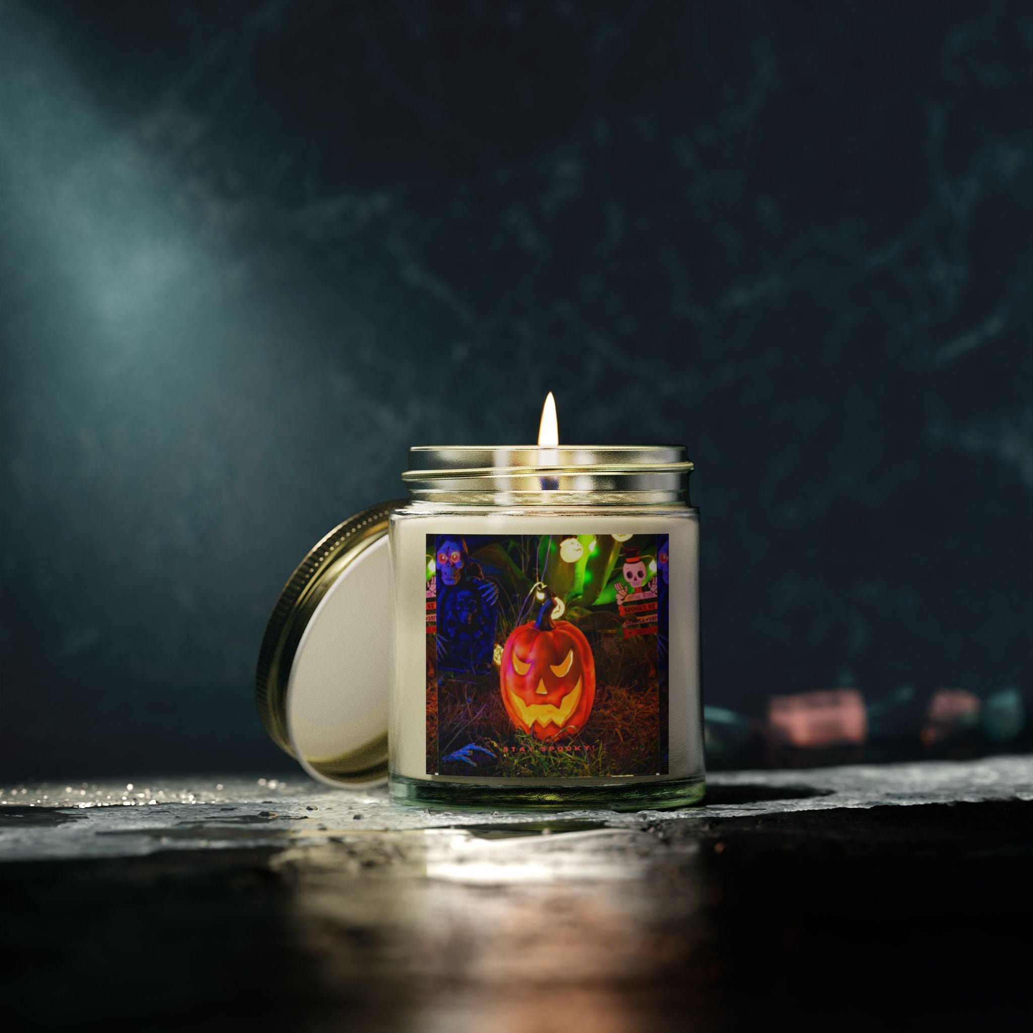 Scented Candle, Halloween Scented Candle, Pumpkin Spice Aroma, Cozy Home Decor, Fall Candle Gift, Festive Candle