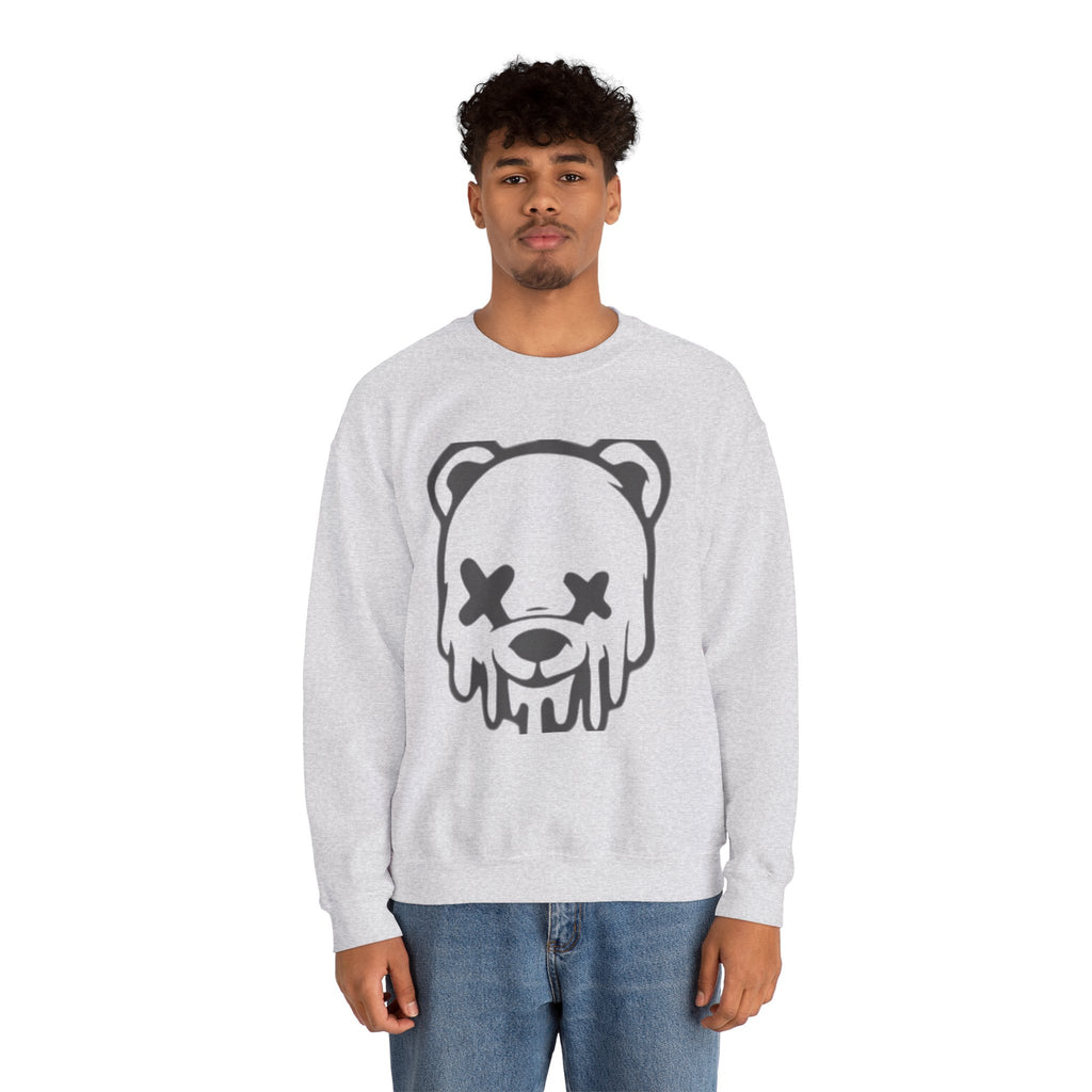 Sweatshirt, Drippy Bear Sweatshirt, Cozy Crewneck, Gift for Him/Her, Streetwear Style, Casual Lounge Wear, Perfect for Winter