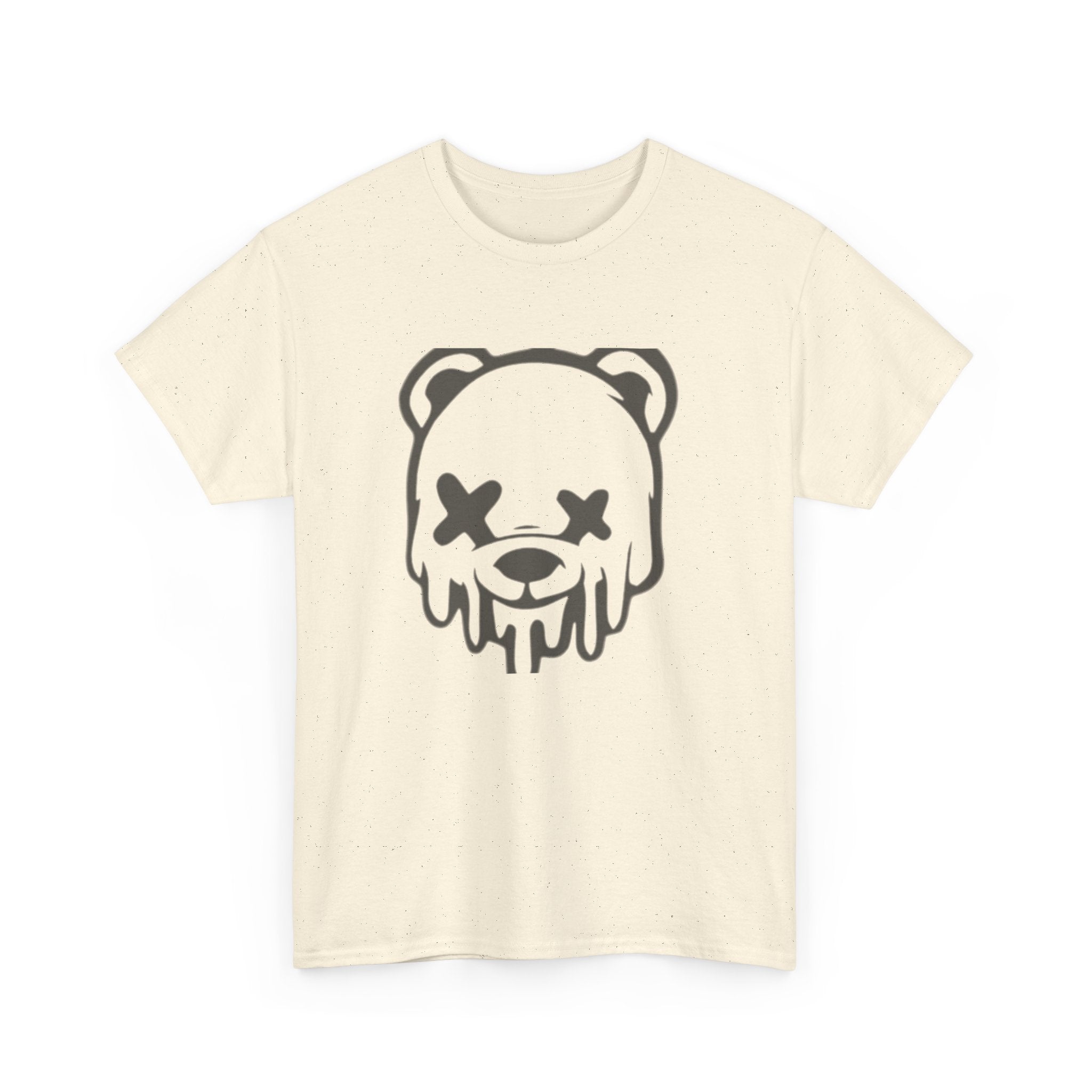 T-Shirt, Melting Bear Unisex Heavy Cotton Tee, Funny Graphic Tee, Casual Wear, Streetwear T-Shirt, Gift for Animal Lovers