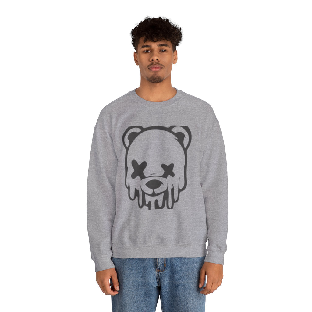 Sweatshirt, Drippy Bear Sweatshirt, Cozy Crewneck, Gift for Him/Her, Streetwear Style, Casual Lounge Wear, Perfect for Winter
