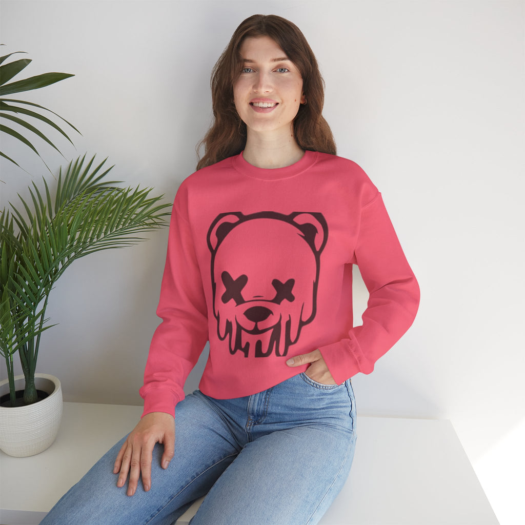 Sweatshirt, Drippy Bear Sweatshirt, Cozy Crewneck, Gift for Him/Her, Streetwear Style, Casual Lounge Wear, Perfect for Winter