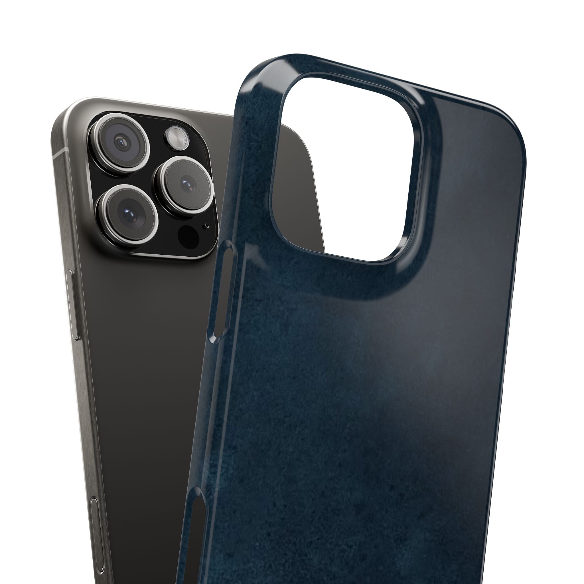 iPhone Cases, Elegant Navy Slim Phone Case | Minimalist Design, Gift for Her, Phone Accessories, Modern Decor, Trendy Tech Gear