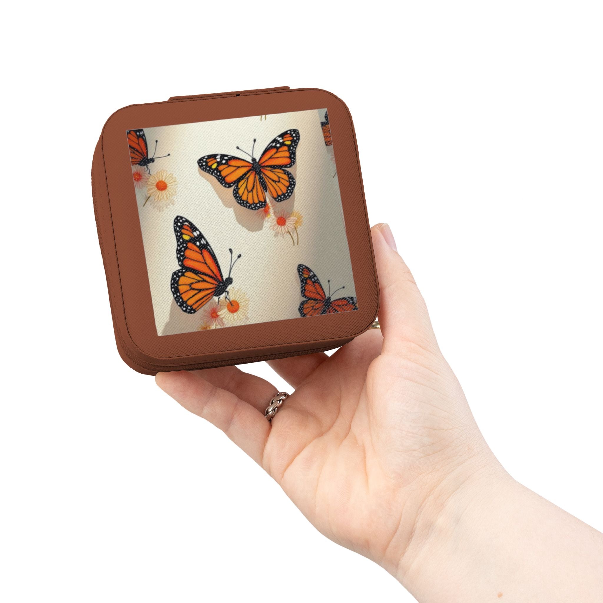 Jewelry Travel Case | Elegant Organizer for Women, Gift for Her, Travel Jewelry Box, Wedding, Birthday, Anniversary, Butterfly Jewelry Travel Case