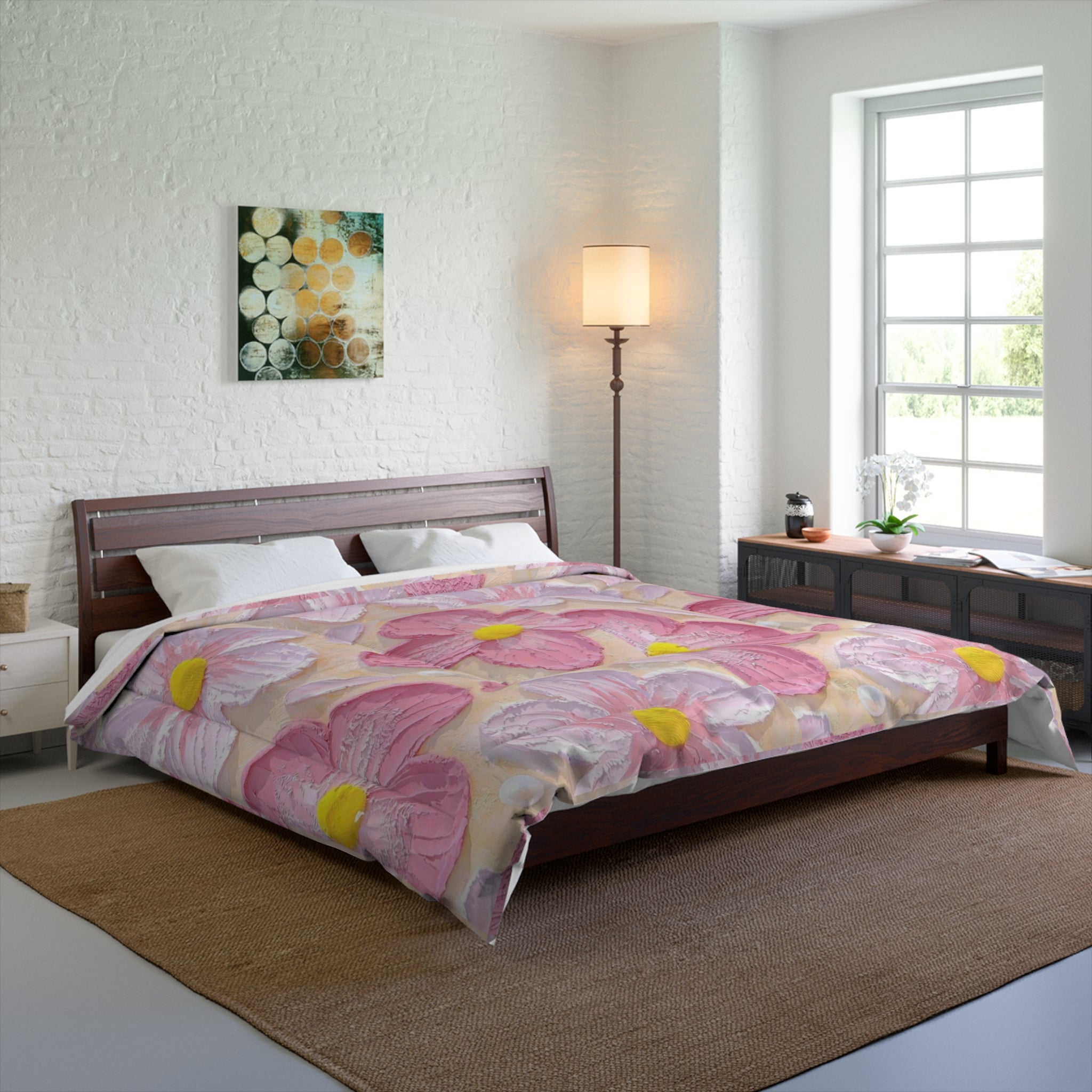 Bedding, Cozy Bedding, Cute Room Decor, Bedspread, Gift for Her, Home Essentials, Floral Comforter
