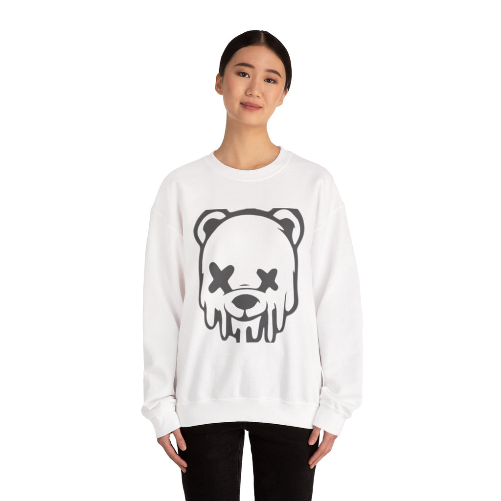 Sweatshirt, Drippy Bear Sweatshirt, Cozy Crewneck, Gift for Him/Her, Streetwear Style, Casual Lounge Wear, Perfect for Winter