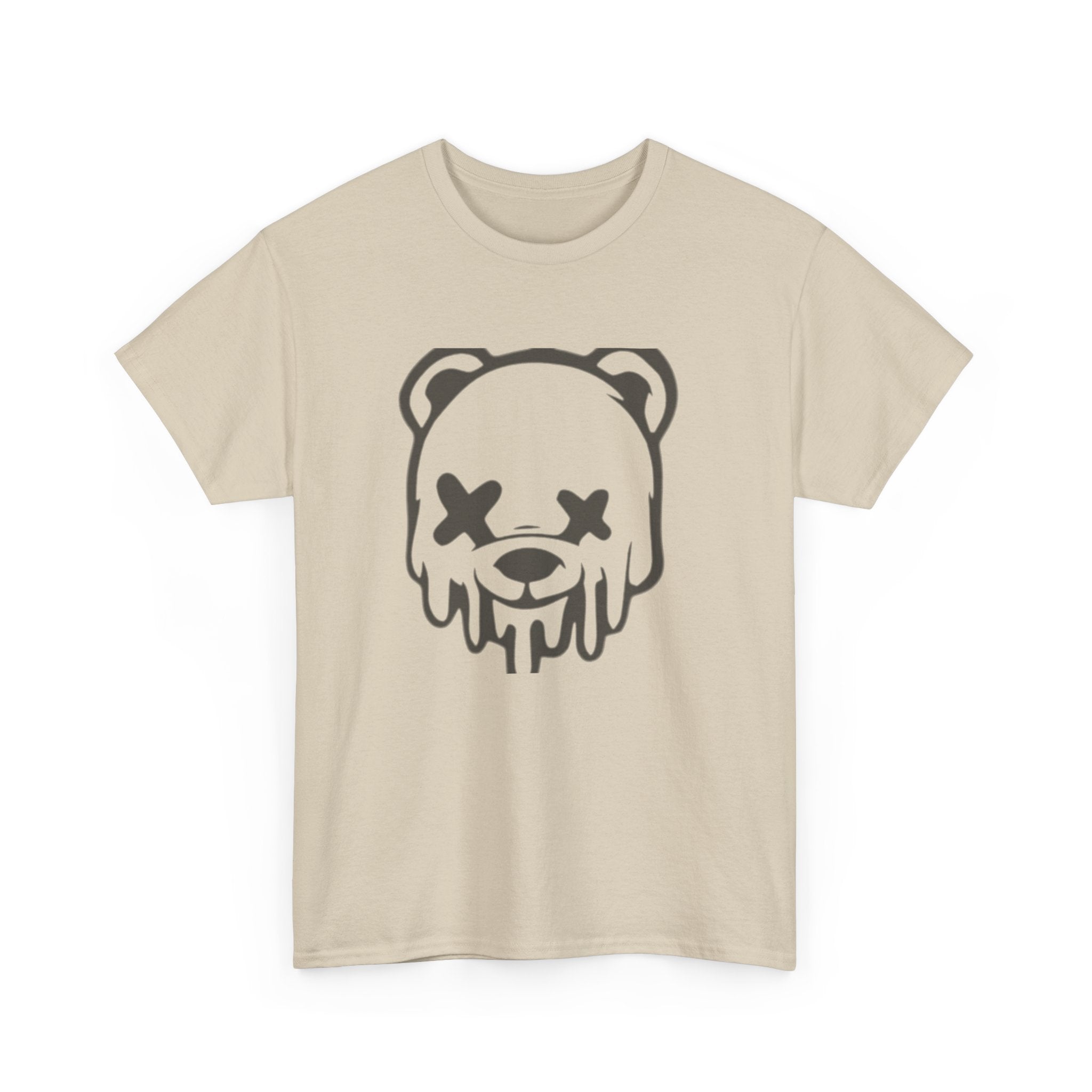 T-Shirt, Melting Bear Unisex Heavy Cotton Tee, Funny Graphic Tee, Casual Wear, Streetwear T-Shirt, Gift for Animal Lovers