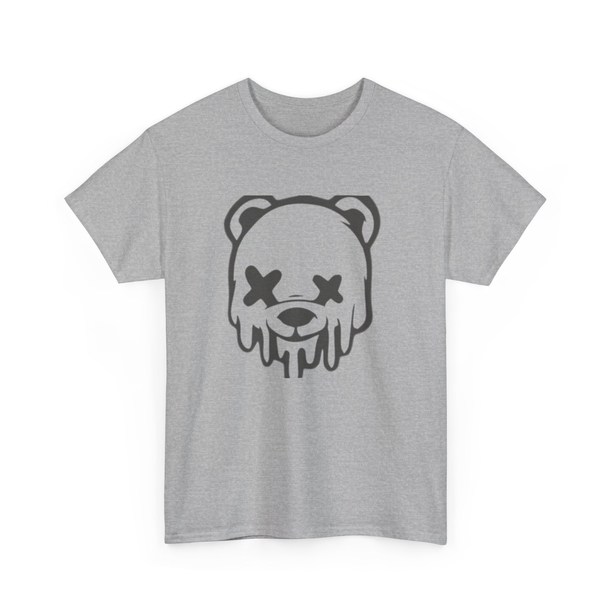 T-Shirt, Melting Bear Unisex Heavy Cotton Tee, Funny Graphic Tee, Casual Wear, Streetwear T-Shirt, Gift for Animal Lovers