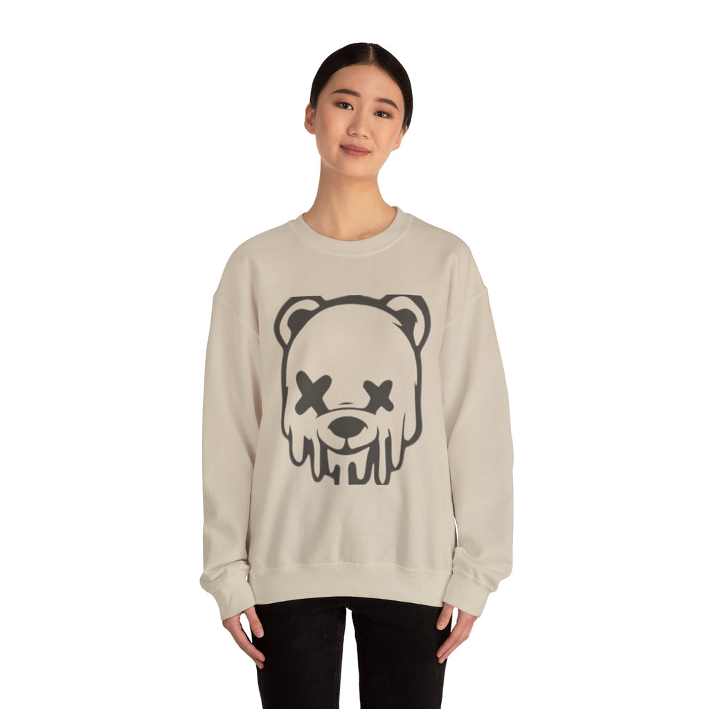 Sweatshirt, Drippy Bear Sweatshirt, Cozy Crewneck, Gift for Him/Her, Streetwear Style, Casual Lounge Wear, Perfect for Winter