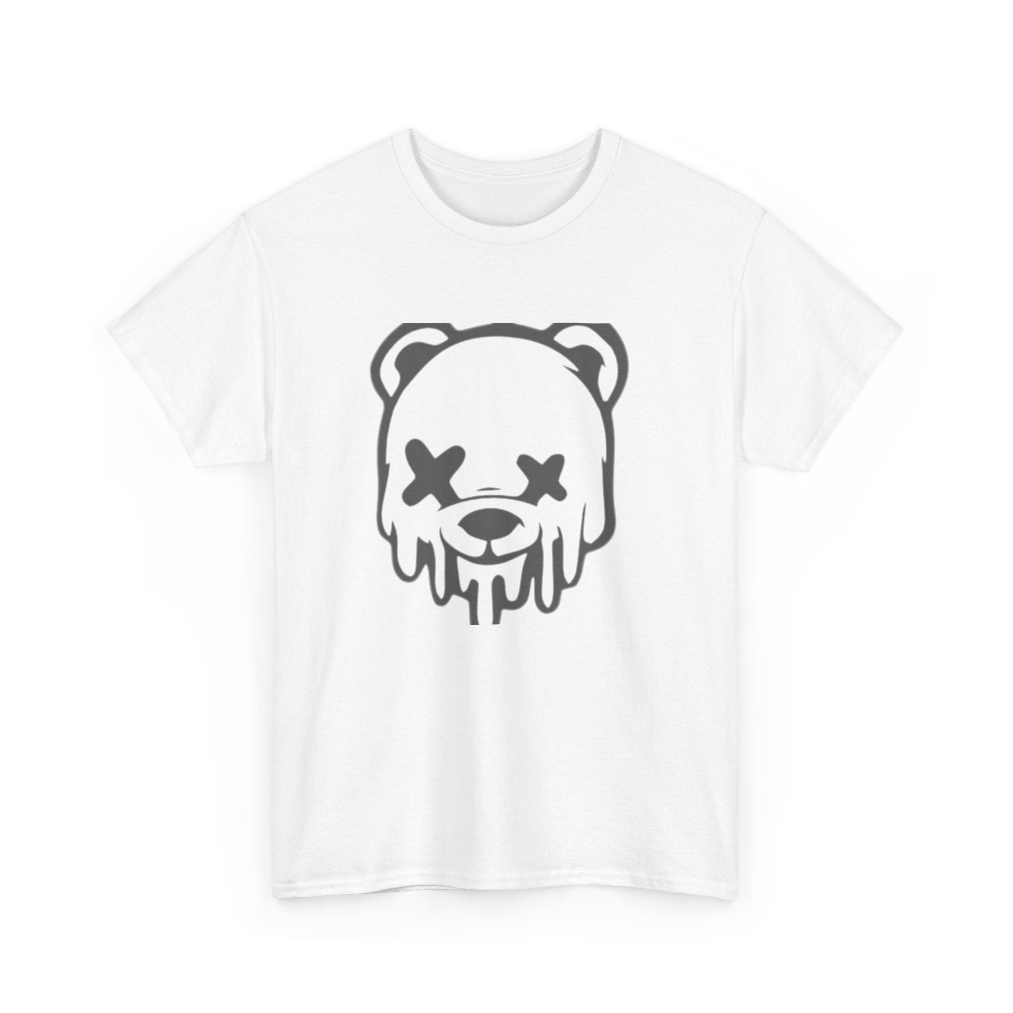 T-Shirt, Melting Bear Unisex Heavy Cotton Tee, Funny Graphic Tee, Casual Wear, Streetwear T-Shirt, Gift for Animal Lovers