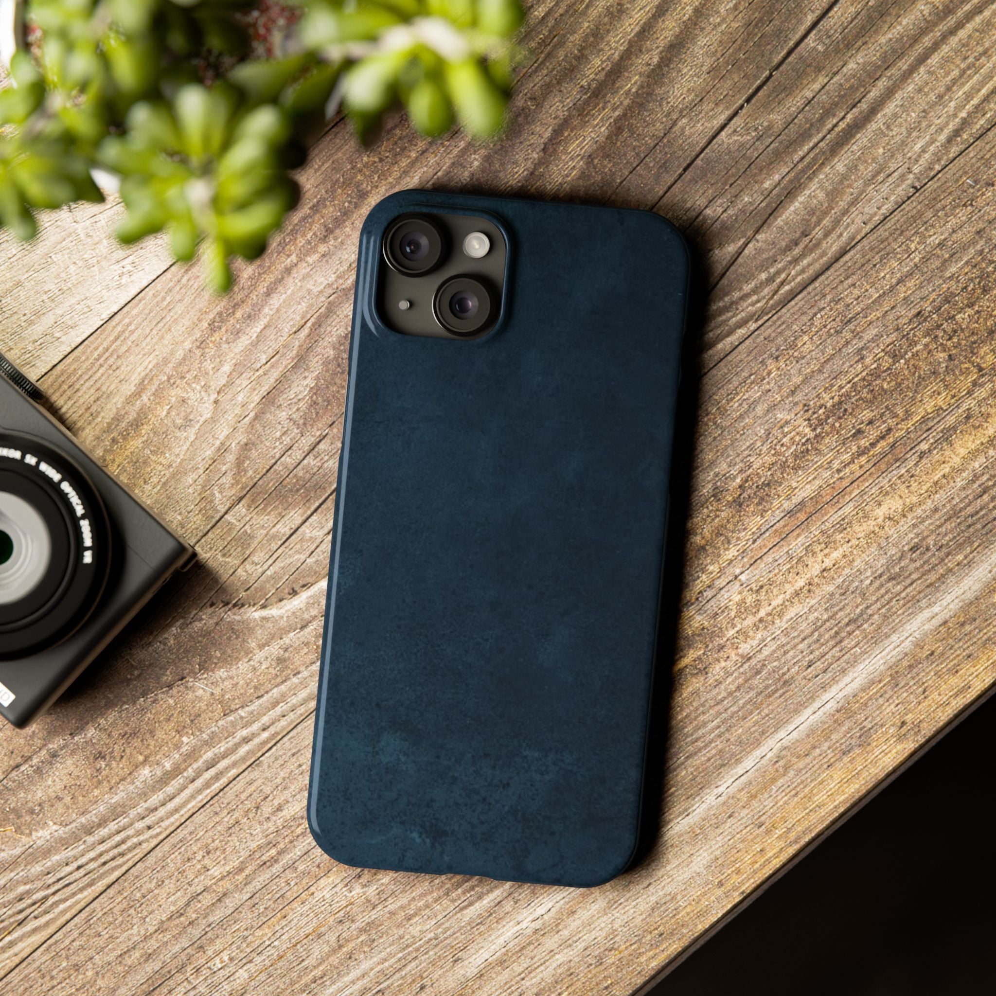 iPhone Cases, Elegant Navy Slim Phone Case | Minimalist Design, Gift for Her, Phone Accessories, Modern Decor, Trendy Tech Gear