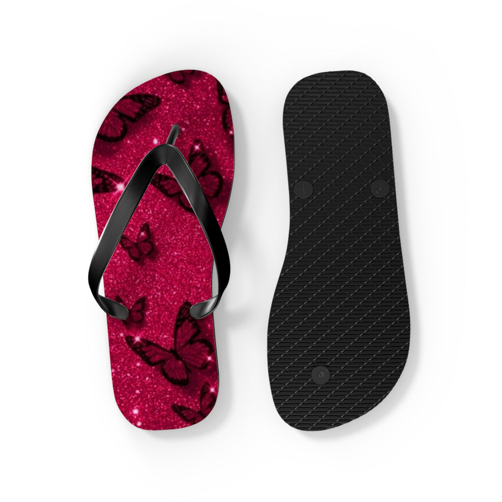 Flip Flops, Sparkly Butterfly Flip Flops | Summer Footwear, Beach Wear, Pool Party, Vacation Sandals, Cute Summer Accessories