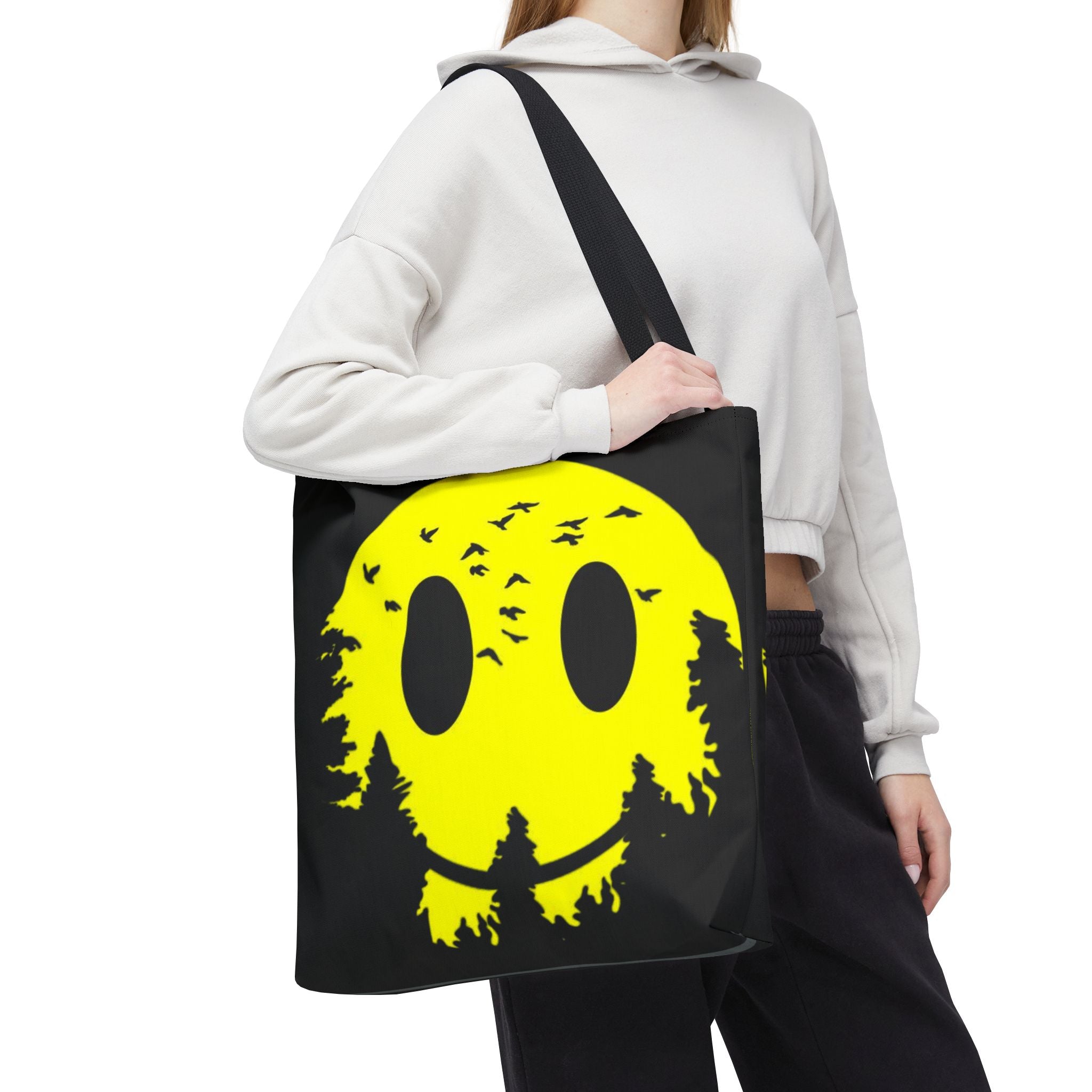 Tote Bag – Eco-Friendly, Reusable Shopping Bag, Smiley Nature Tote Bag – Eco-Friendly, Gift for Nature Lovers, Festival Tote, Casual Everyday Use