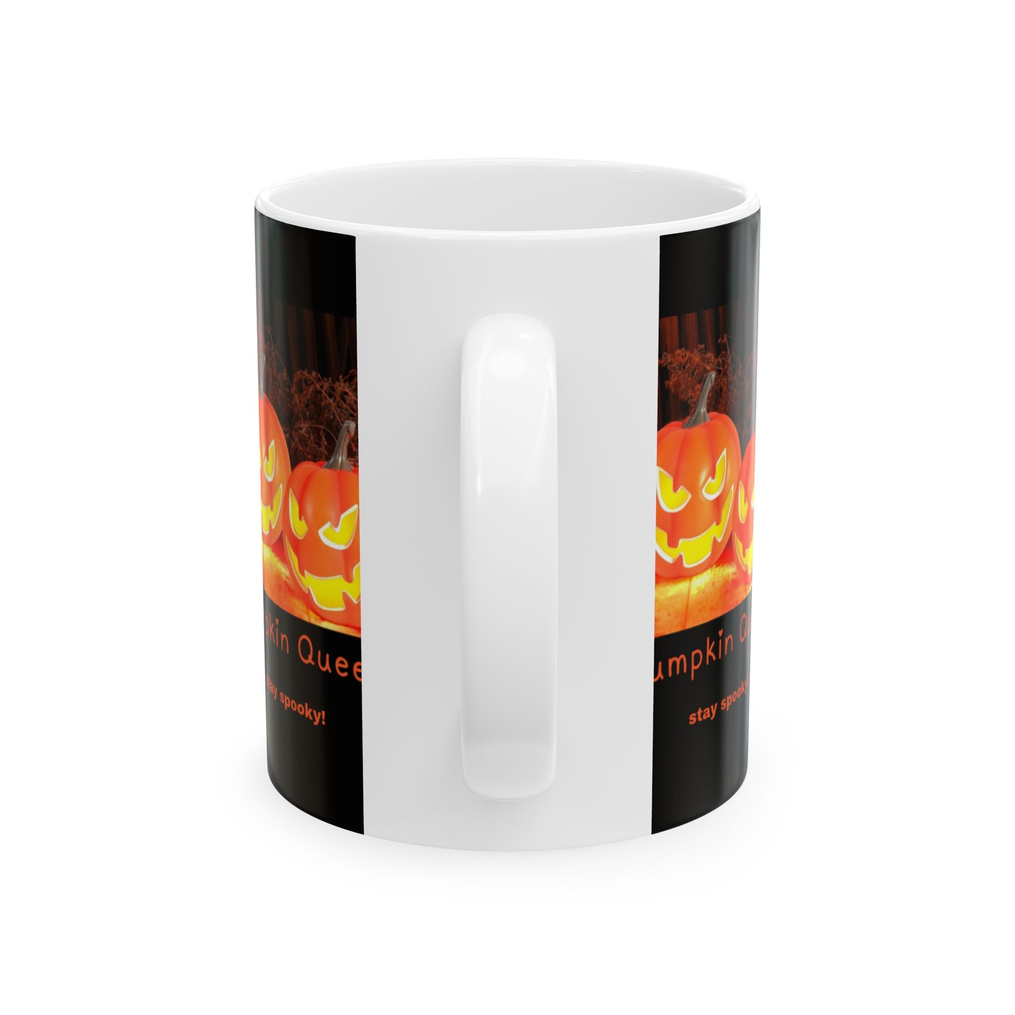 Mug, Pumpkin Queen Ceramic Mug - Stay Spooky! Halloween Coffee Cup, Fun Fall Gift, Autumn Decor, Witchy Kitchenware, Spooky Mug