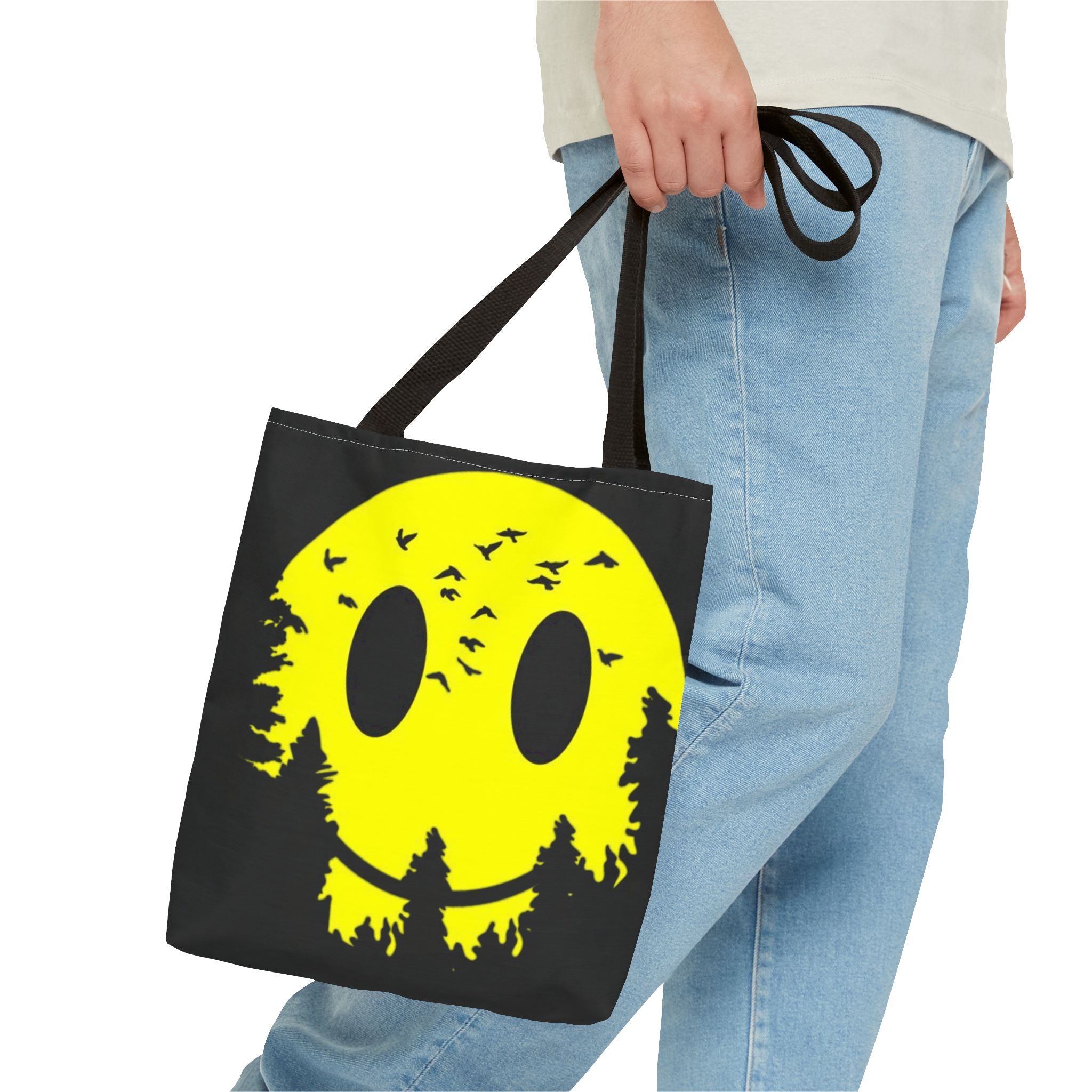 Tote Bag – Eco-Friendly, Reusable Shopping Bag, Smiley Nature Tote Bag – Eco-Friendly, Gift for Nature Lovers, Festival Tote, Casual Everyday Use