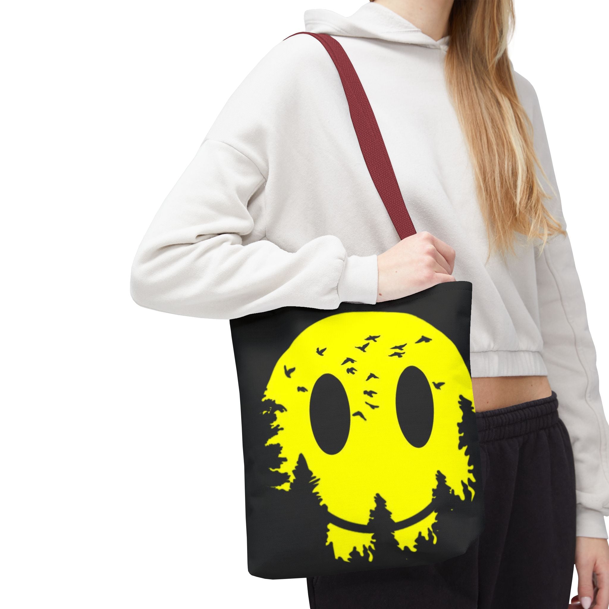 Tote Bag – Eco-Friendly, Reusable Shopping Bag, Smiley Nature Tote Bag – Eco-Friendly, Gift for Nature Lovers, Festival Tote, Casual Everyday Use
