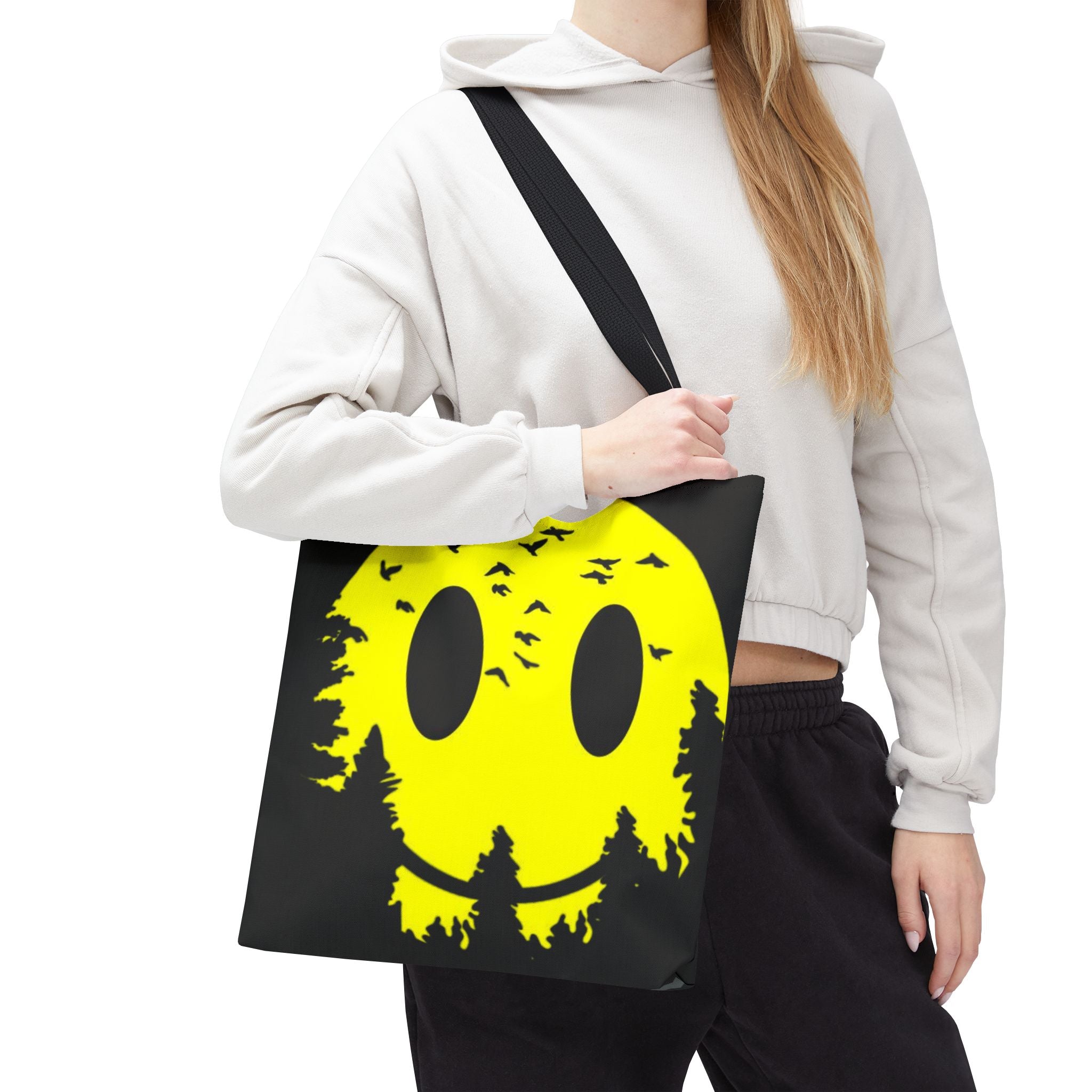 Tote Bag – Eco-Friendly, Reusable Shopping Bag, Smiley Nature Tote Bag – Eco-Friendly, Gift for Nature Lovers, Festival Tote, Casual Everyday Use