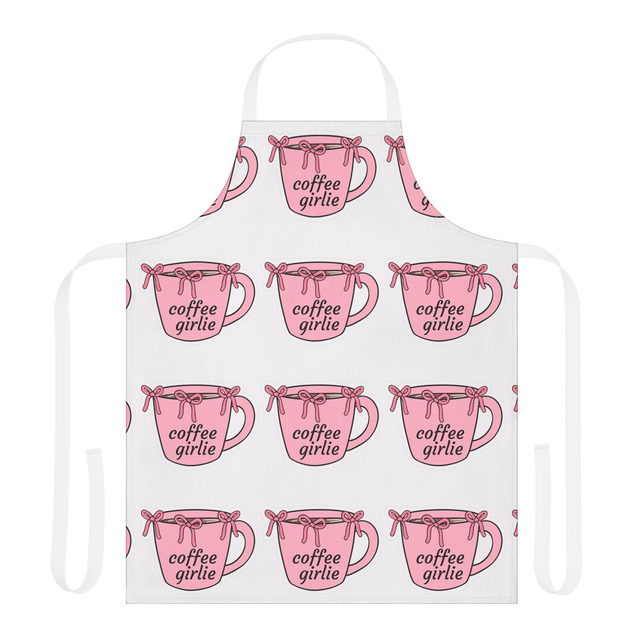 Apron, Coffee Girlie Apron with Cute Design, Ideal for Home Chefs, Gifts for Her, Baking Parties, Kitchen Essentials, Unique Cooking Gear