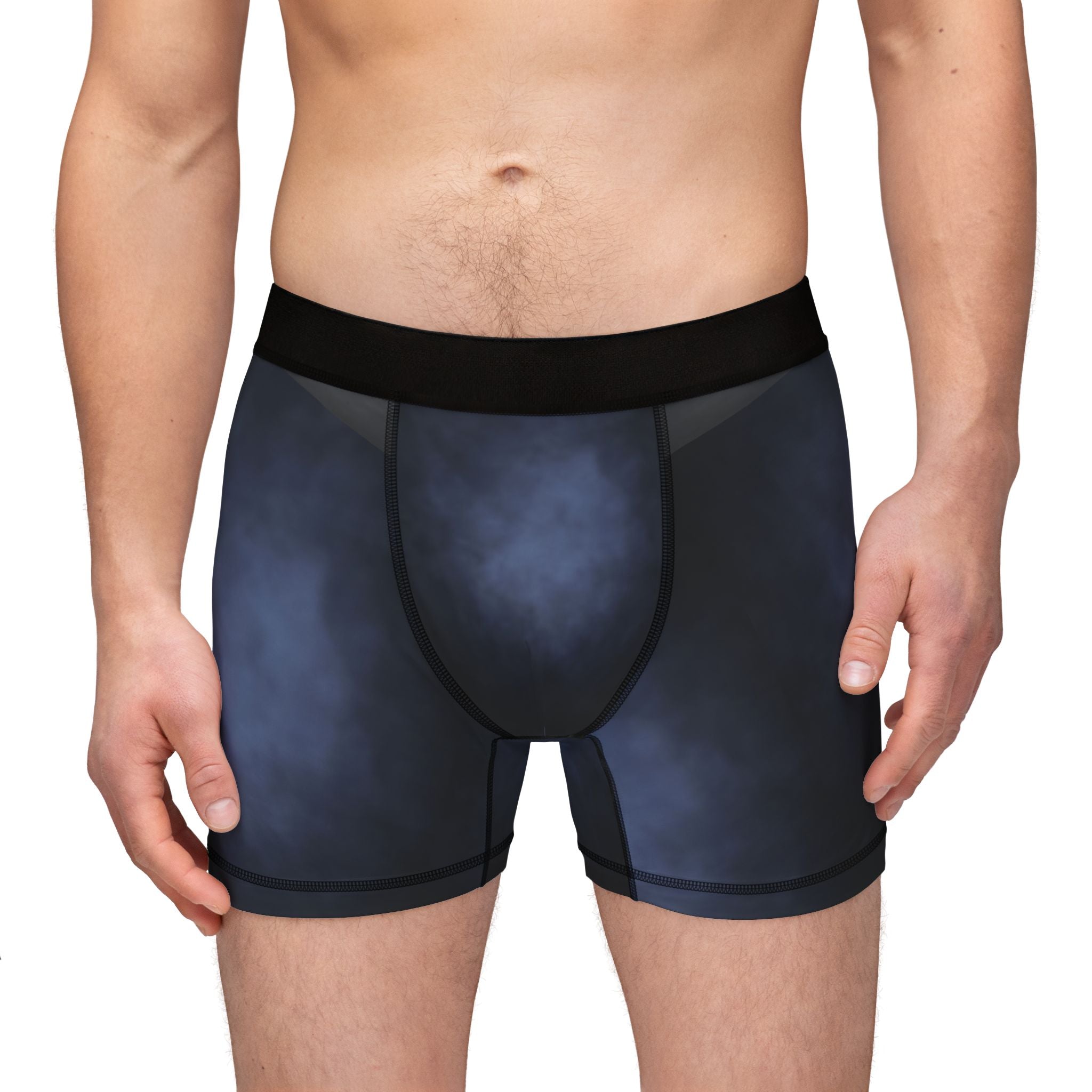 Men's Boxers, Stylish Men's AOP Boxers in Cloudy Blue Design | Comfortable, Breathable Underwear for Everyday Wear, Gifts, Fashion
