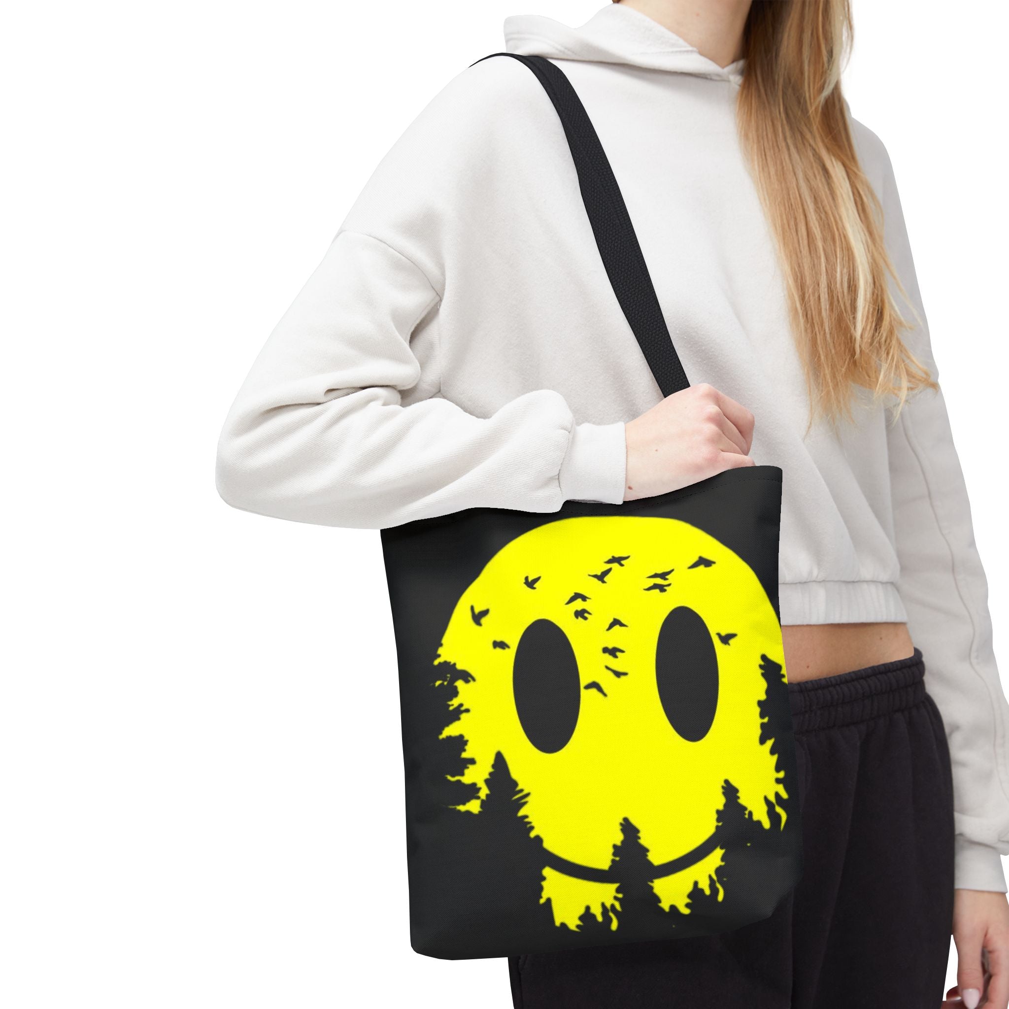 Tote Bag – Eco-Friendly, Reusable Shopping Bag, Smiley Nature Tote Bag – Eco-Friendly, Gift for Nature Lovers, Festival Tote, Casual Everyday Use
