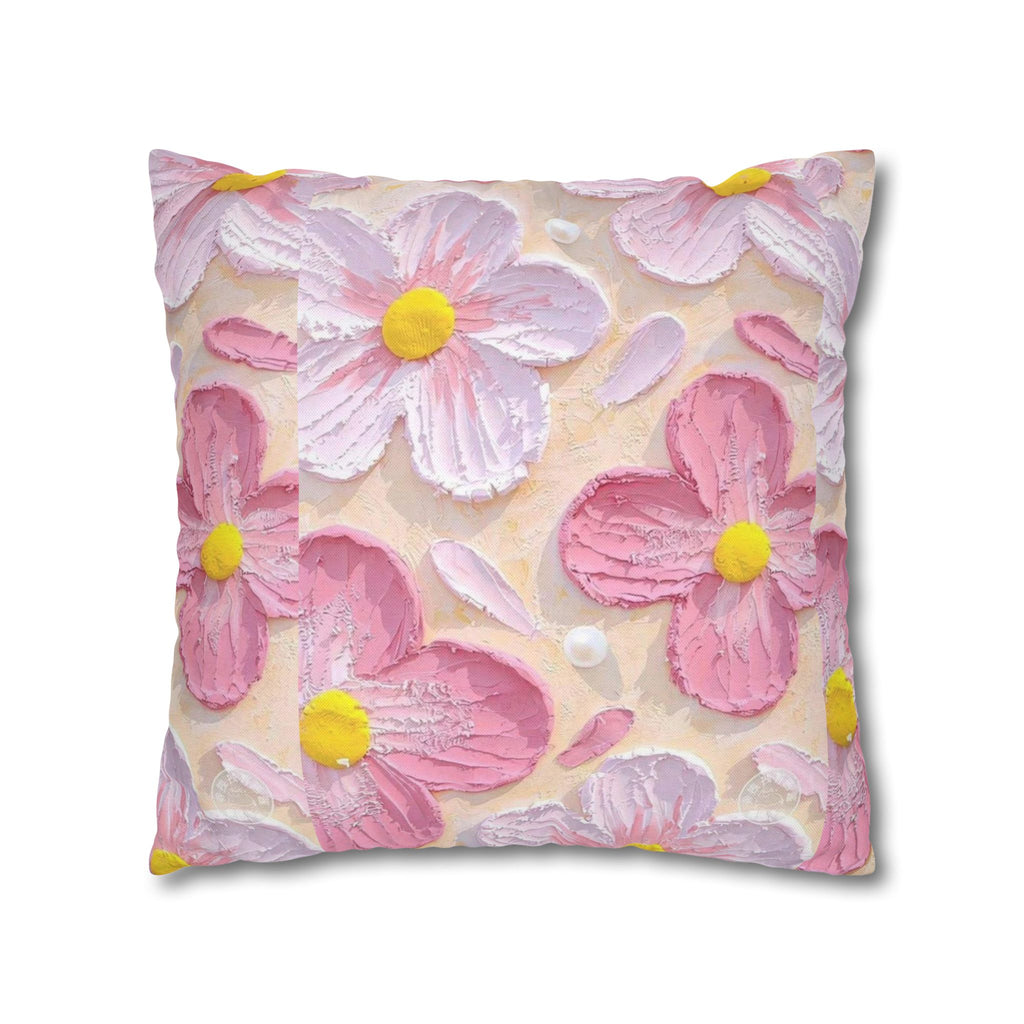 Pillow, Floral Throw Pillow, Soft Decorative Cushion for Living Room, Spring Home Décor, Gift for Her, Pillow Cover with Flower Design