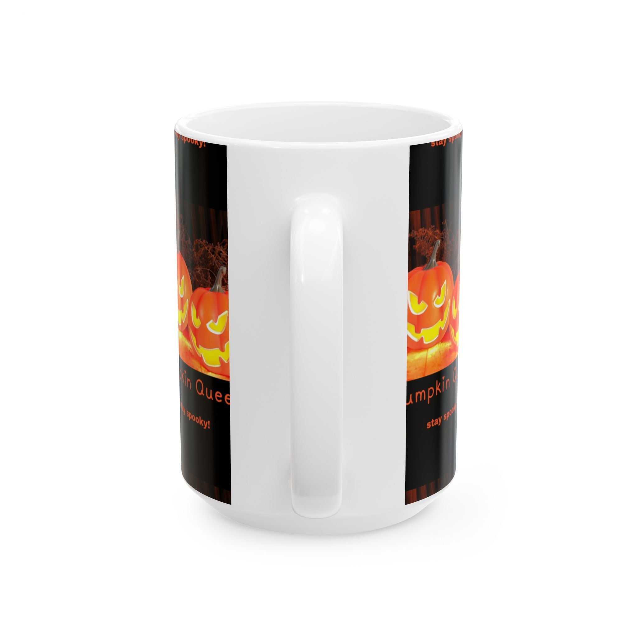 Mug, Pumpkin Queen Ceramic Mug - Stay Spooky! Halloween Coffee Cup, Fun Fall Gift, Autumn Decor, Witchy Kitchenware, Spooky Mug