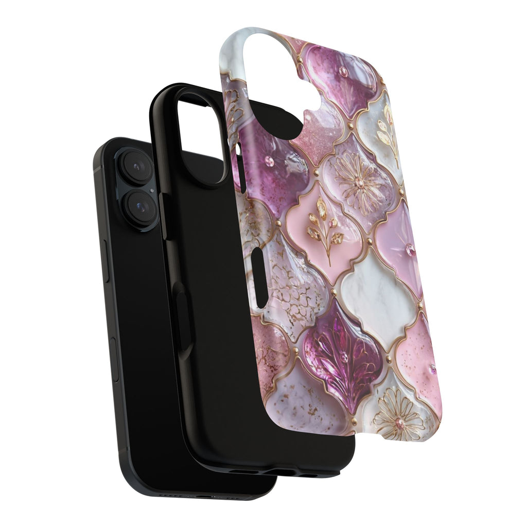 iPhone Cases,  Chic Phone Case for Stylish Protection, Floral Patterned Phone Case, Glamorous Phone Cover, Trendy Tech Accessories, Unique Gift Idea