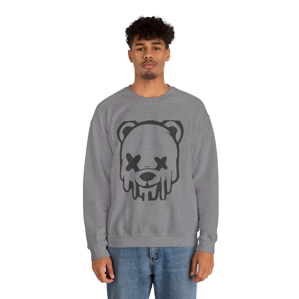 Sweatshirt, Drippy Bear Sweatshirt, Cozy Crewneck, Gift for Him/Her, Streetwear Style, Casual Lounge Wear, Perfect for Winter