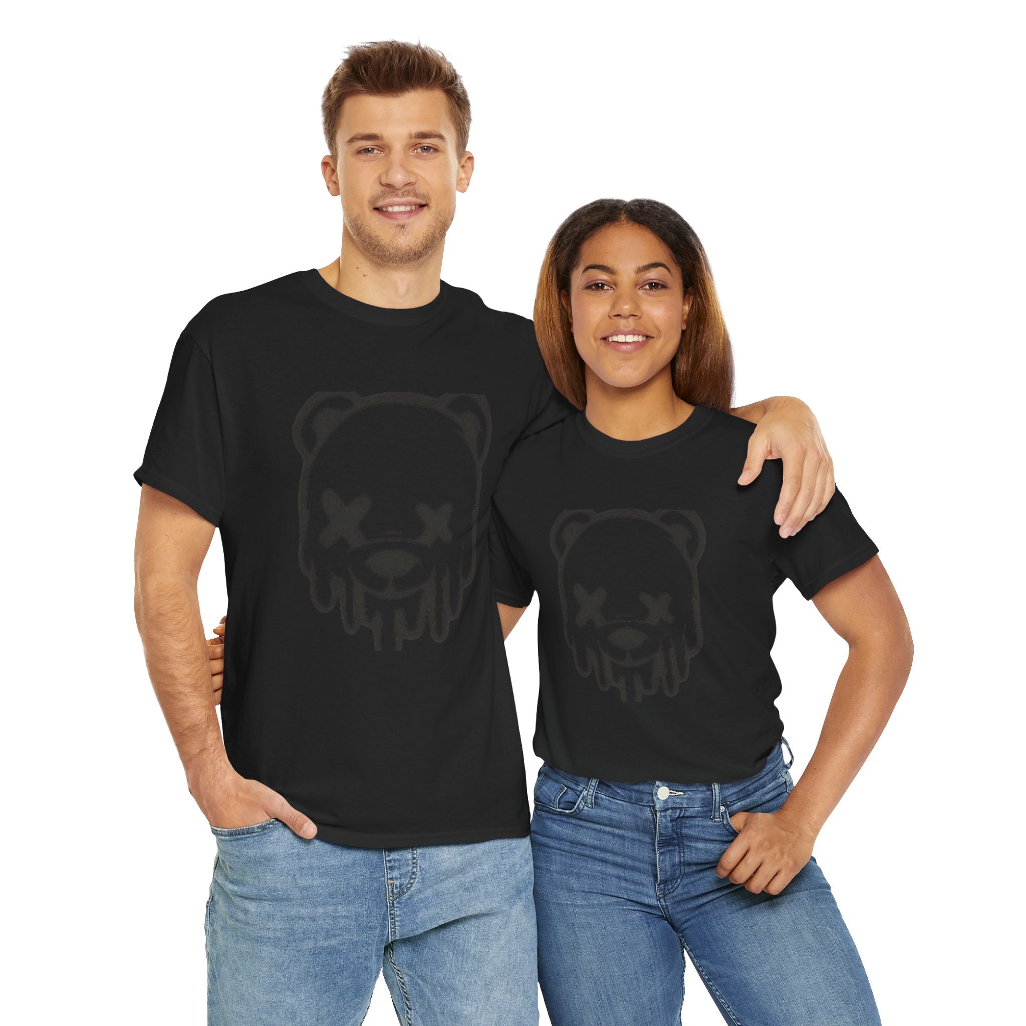 T-Shirt, Melting Bear Unisex Heavy Cotton Tee, Funny Graphic Tee, Casual Wear, Streetwear T-Shirt, Gift for Animal Lovers