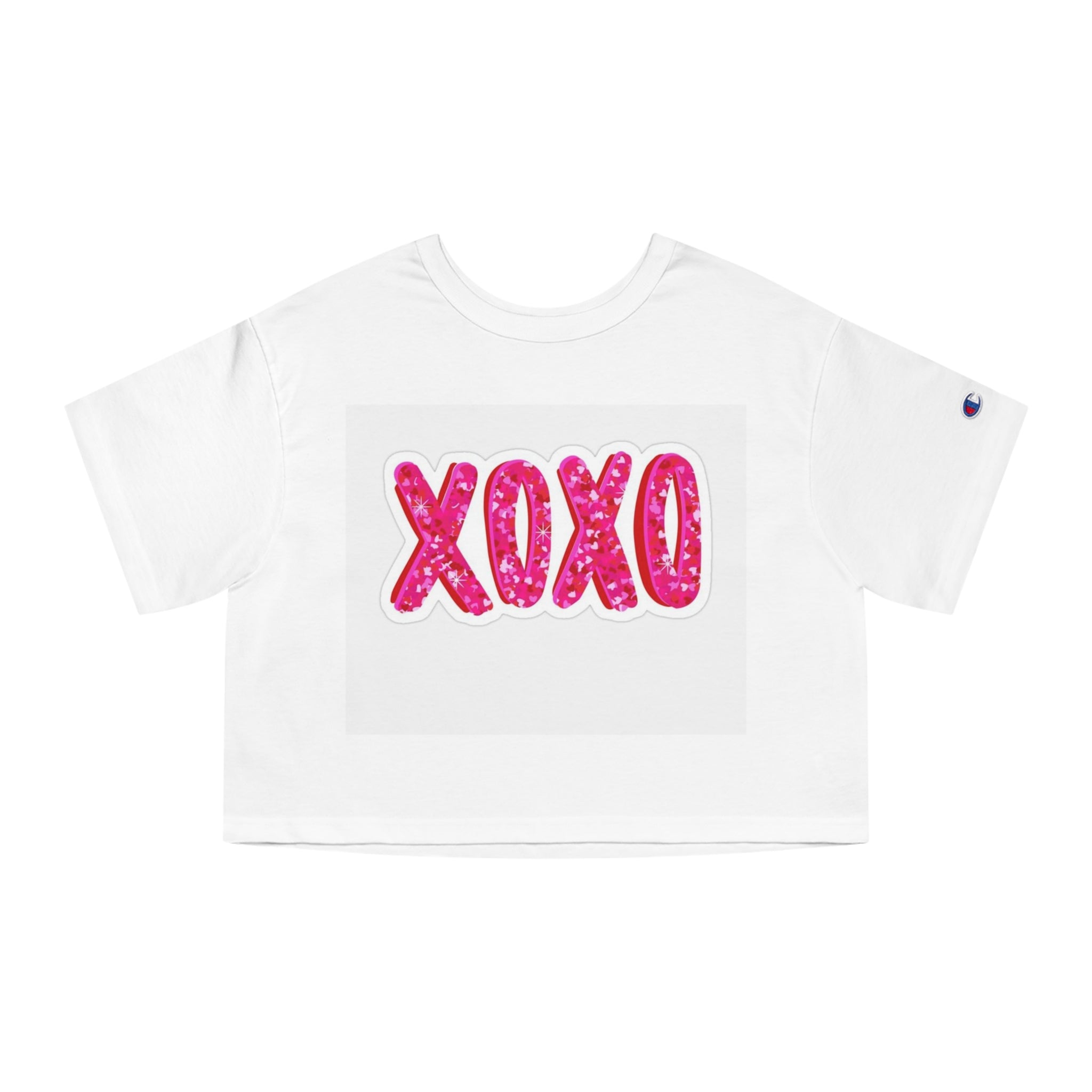 Crop Top, XOXO Cropped T-Shirt for Trendy Women, Casual Tee, Cute Gift, Valentine’s Day Top, Stylish Summer Wear
