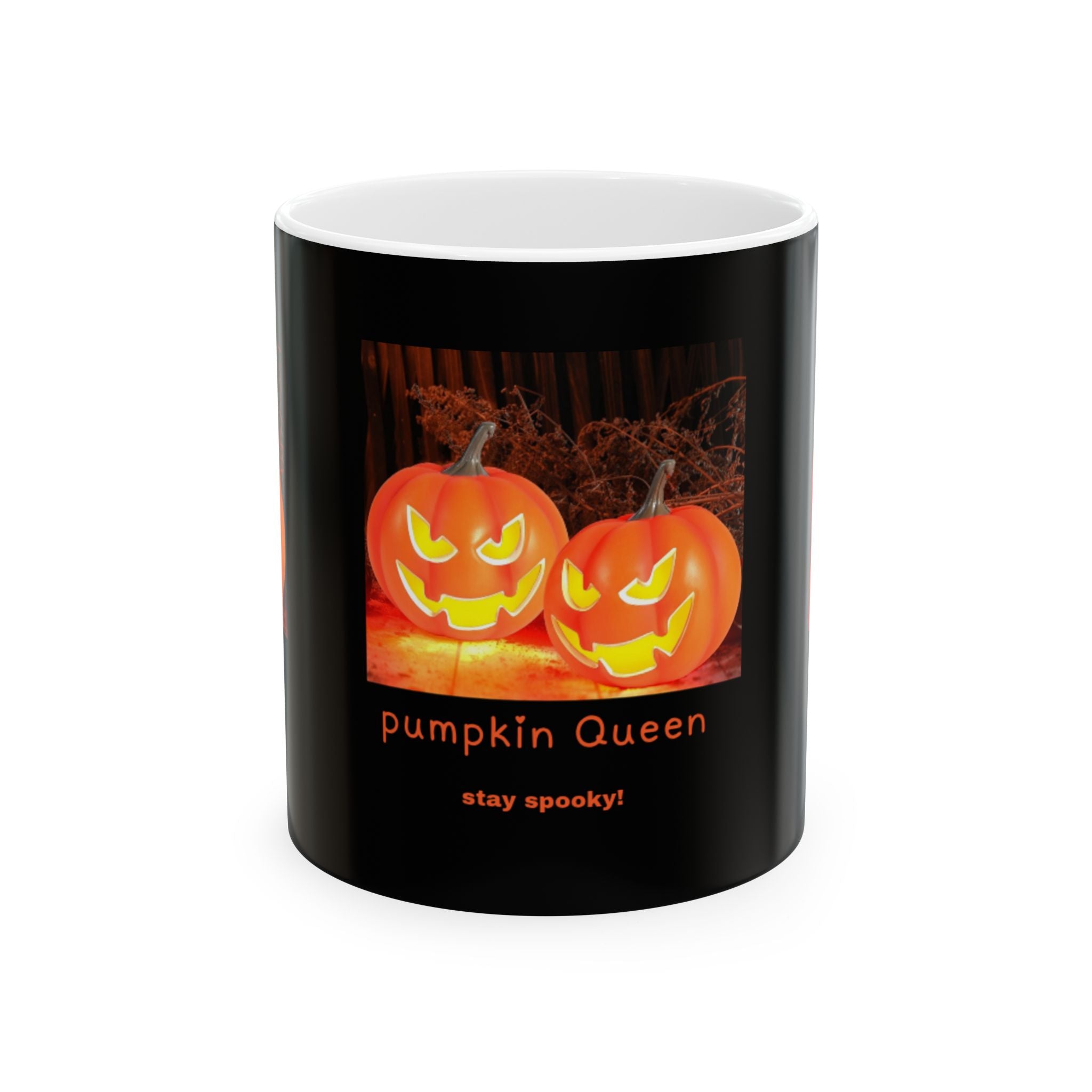 Mug, Pumpkin Queen Ceramic Mug - Stay Spooky! Halloween Coffee Cup, Fun Fall Gift, Autumn Decor, Witchy Kitchenware, Spooky Mug