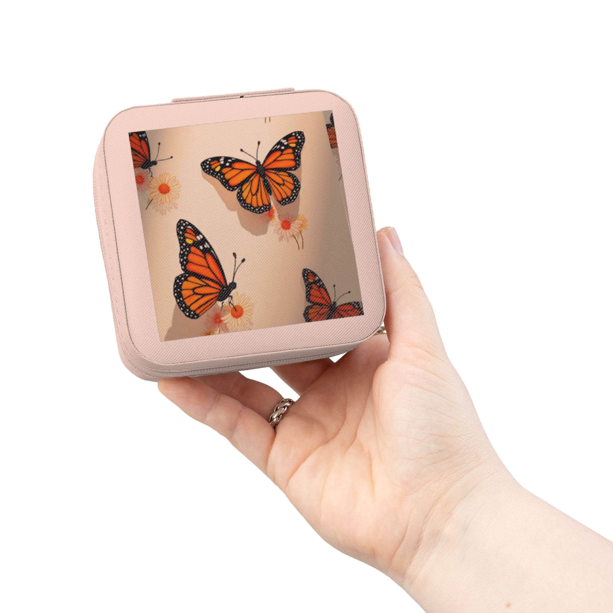 Jewelry Travel Case | Elegant Organizer for Women, Gift for Her, Travel Jewelry Box, Wedding, Birthday, Anniversary, Butterfly Jewelry Travel Case