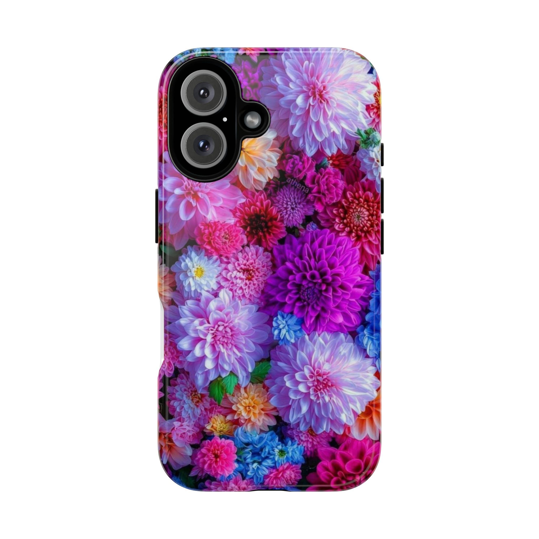 iPhone 16 case, Vibrant Floral Phone Case - Tough Cases, Colorful Phone Cover, Flower Design, Trendy Accessory, Gift for Floral Lovers, Protective Case