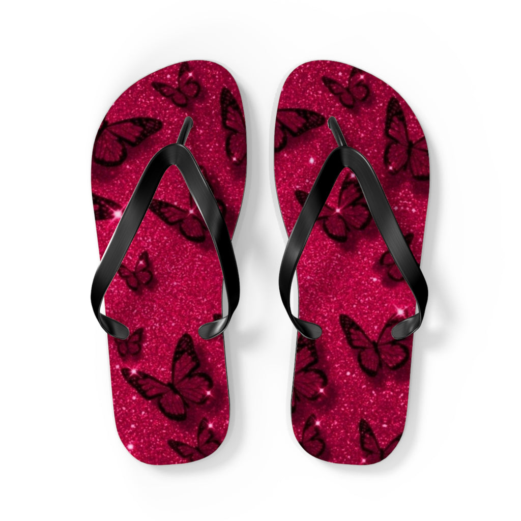 Flip Flops, Sparkly Butterfly Flip Flops | Summer Footwear, Beach Wear, Pool Party, Vacation Sandals, Cute Summer Accessories