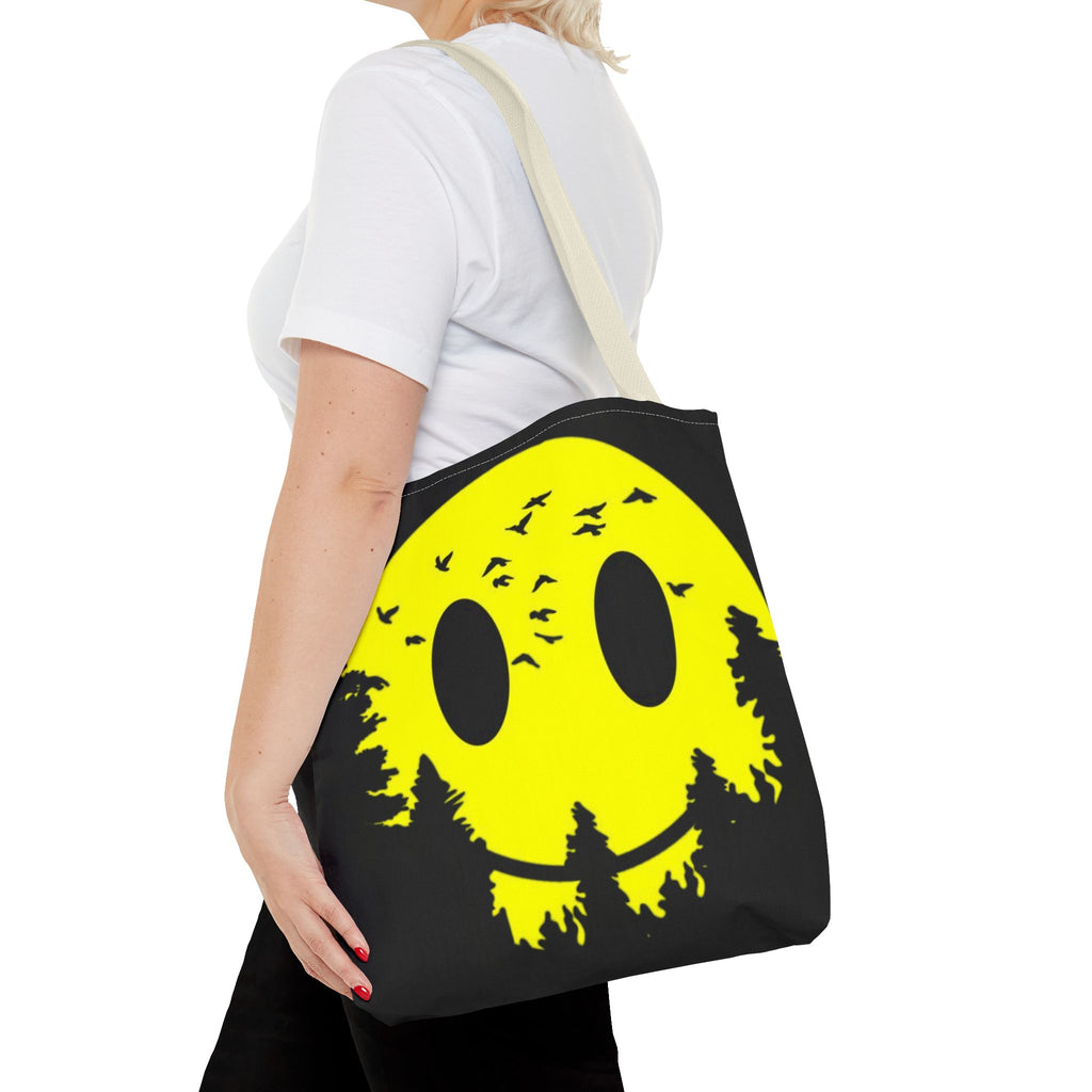 Tote Bag – Eco-Friendly, Reusable Shopping Bag, Smiley Nature Tote Bag – Eco-Friendly, Gift for Nature Lovers, Festival Tote, Casual Everyday Use