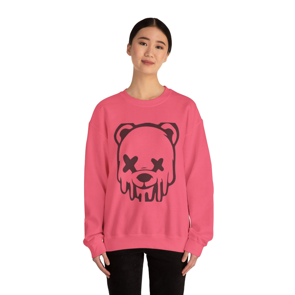 Sweatshirt, Drippy Bear Sweatshirt, Cozy Crewneck, Gift for Him/Her, Streetwear Style, Casual Lounge Wear, Perfect for Winter