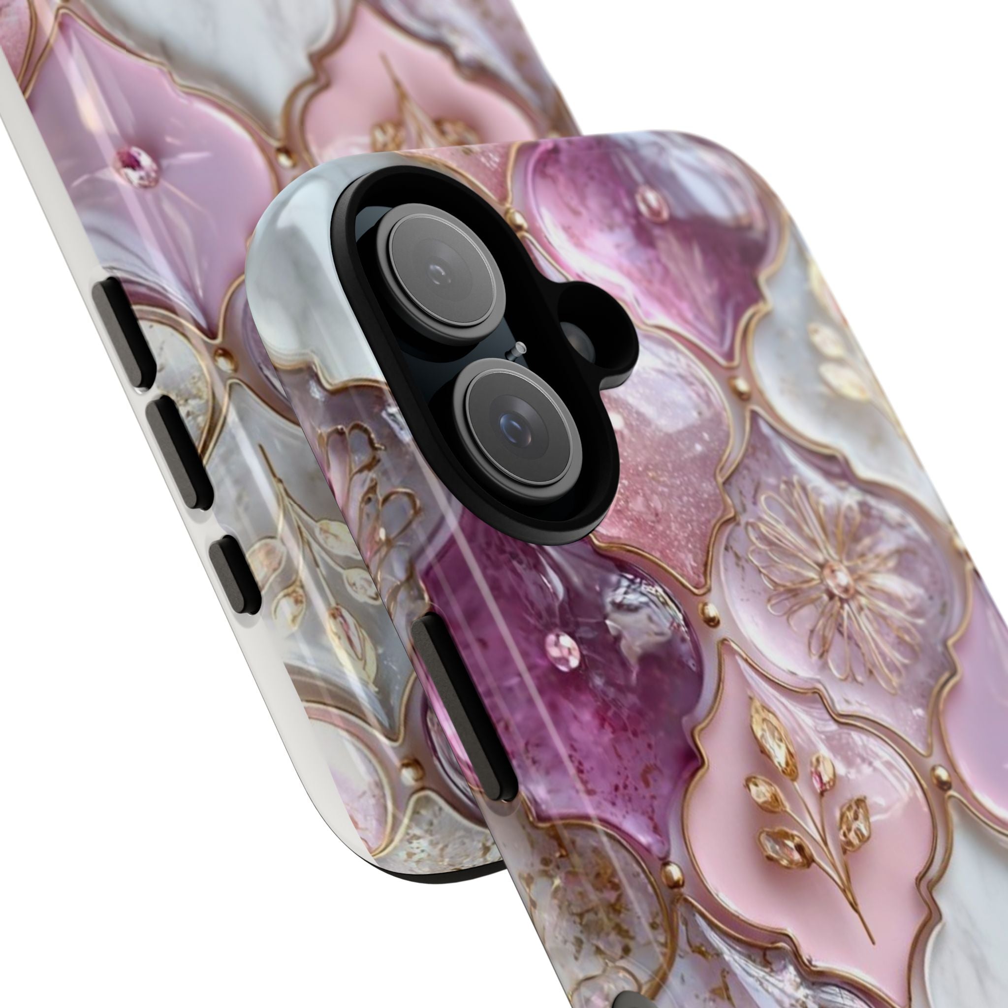 iPhone Cases,  Chic Phone Case for Stylish Protection, Floral Patterned Phone Case, Glamorous Phone Cover, Trendy Tech Accessories, Unique Gift Idea