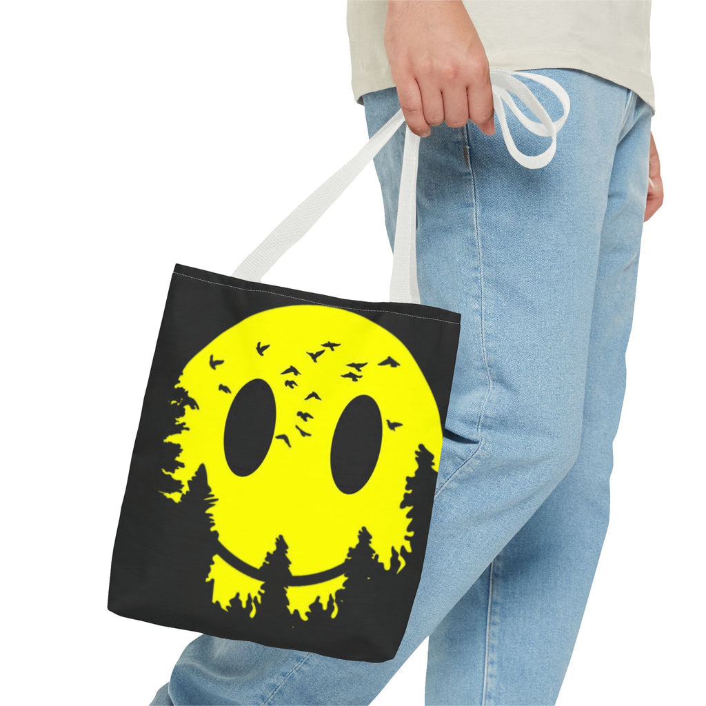 Tote Bag – Eco-Friendly, Reusable Shopping Bag, Smiley Nature Tote Bag – Eco-Friendly, Gift for Nature Lovers, Festival Tote, Casual Everyday Use