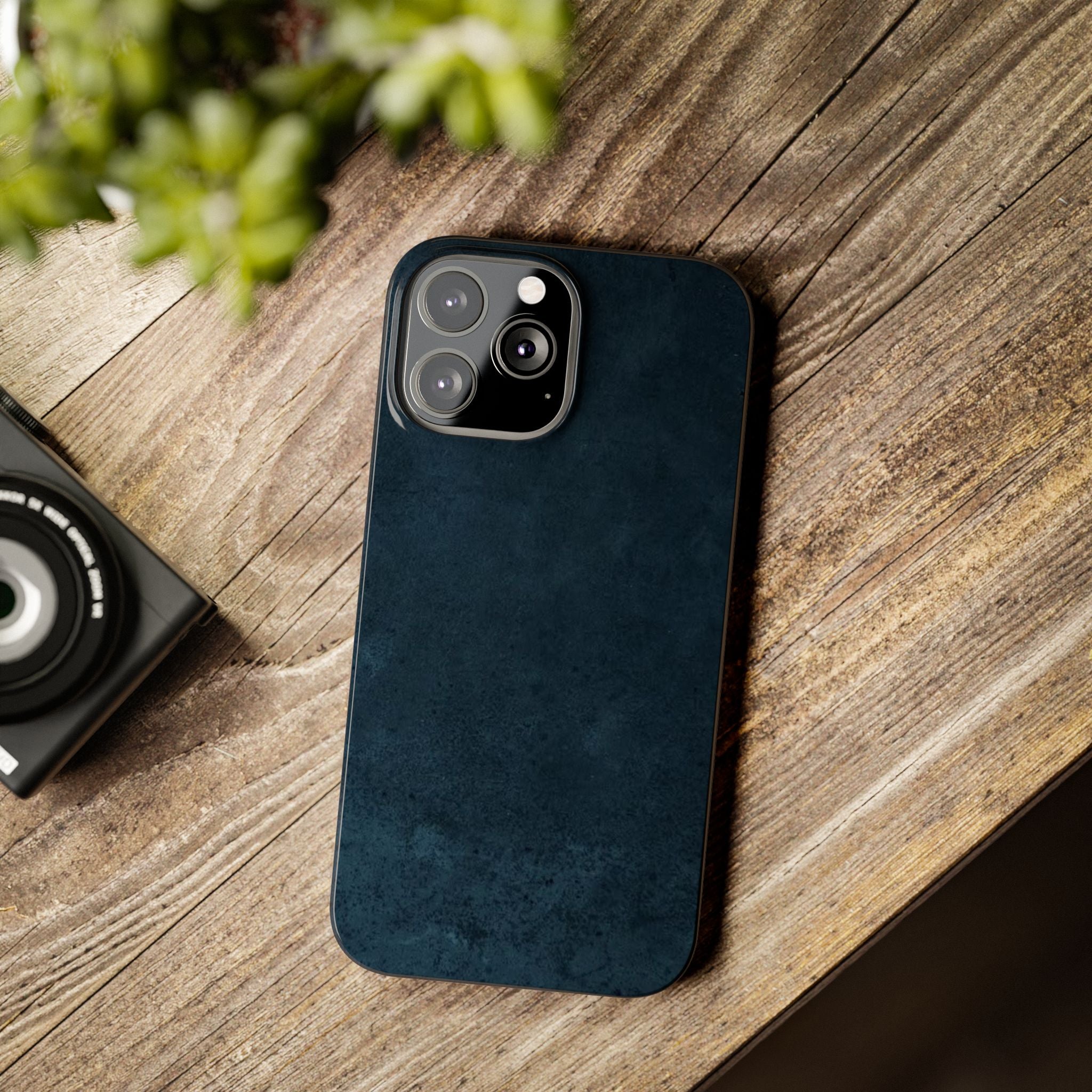 iPhone Cases, Elegant Navy Slim Phone Case | Minimalist Design, Gift for Her, Phone Accessories, Modern Decor, Trendy Tech Gear